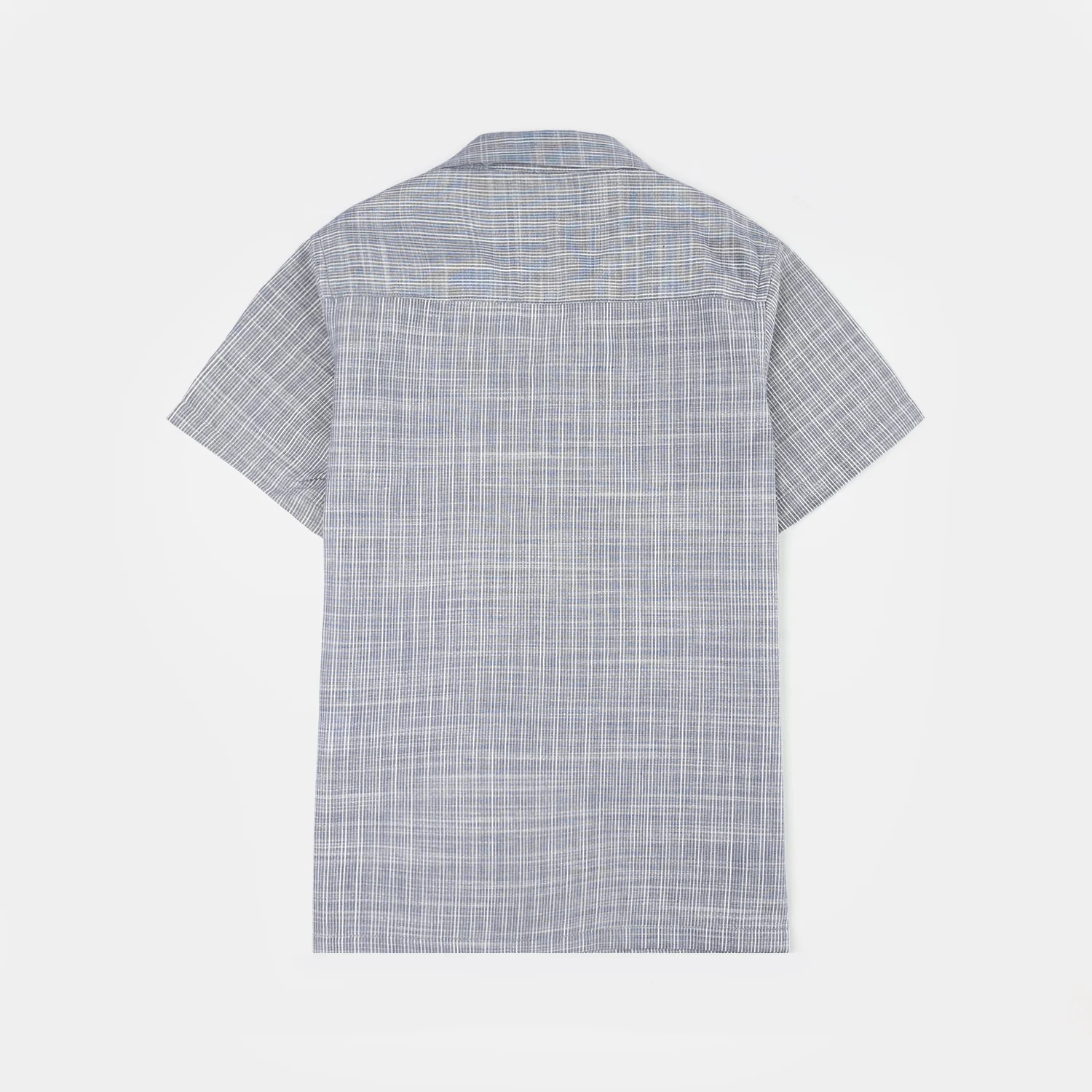 Boys Yarn Dyed Shirt (State of Mind) - Grey - Image 4