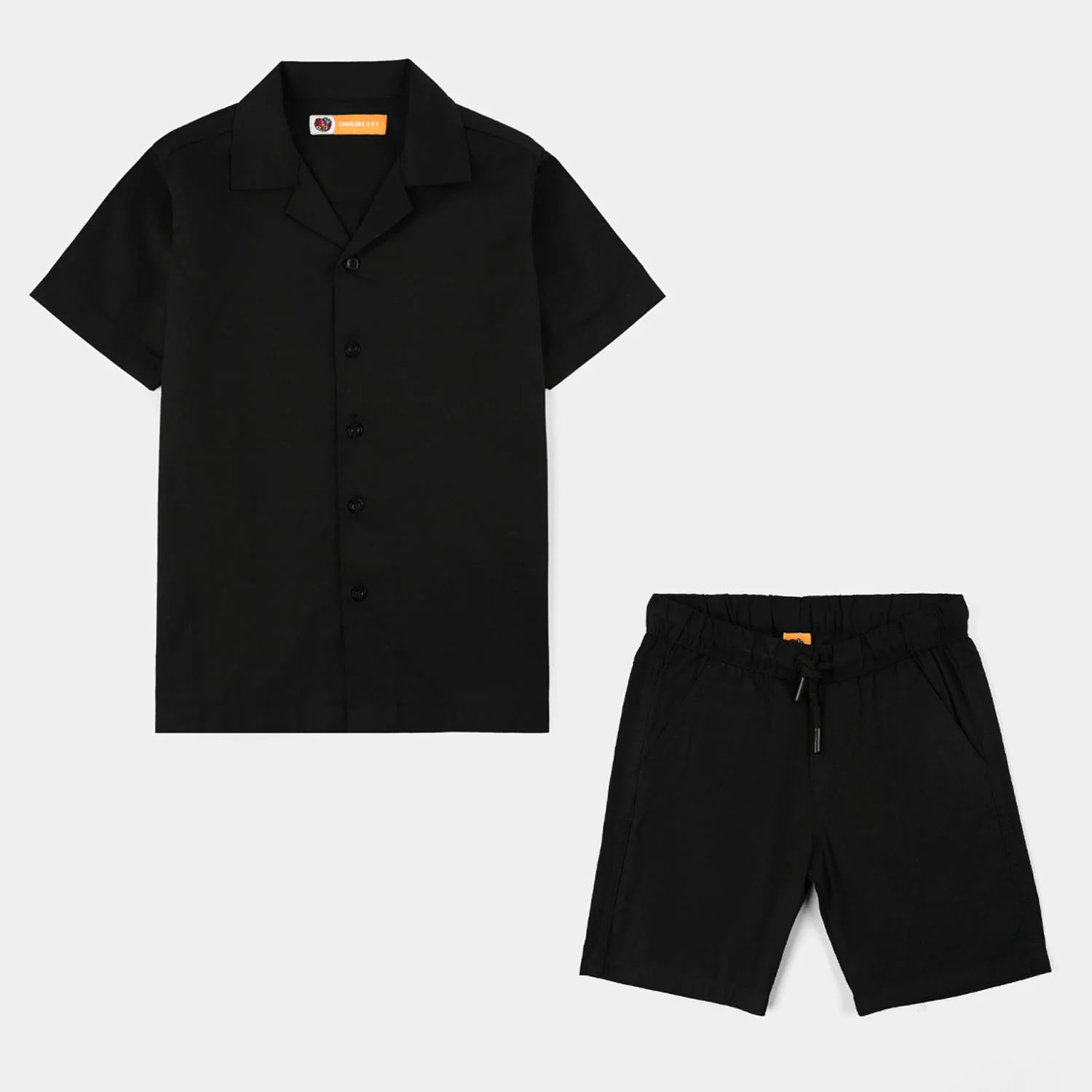 Boys Yarn Dyed Woven Suit - Black - Image 3
