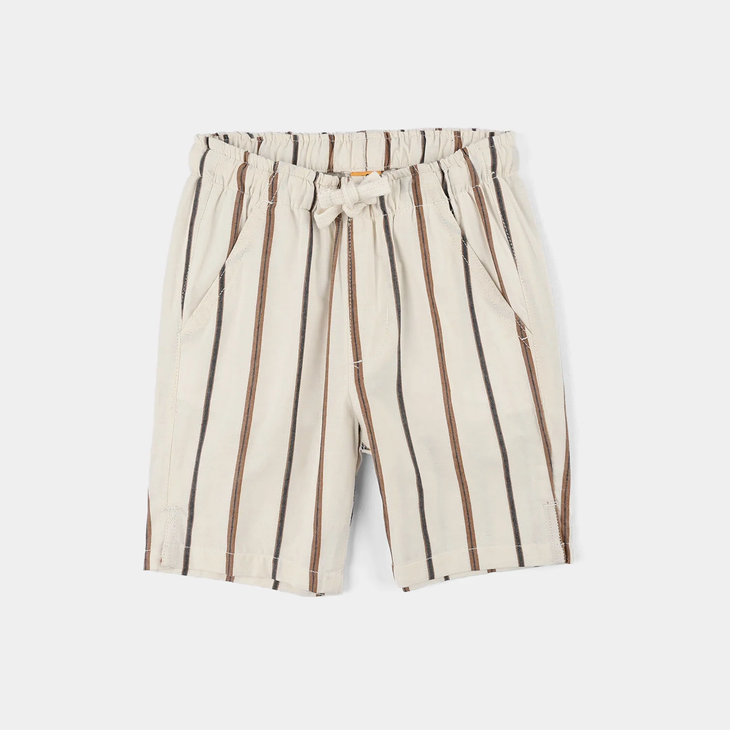 Boys Yarn Dyed Woven Suit (Striped) - Brown/Off-White - Image 7