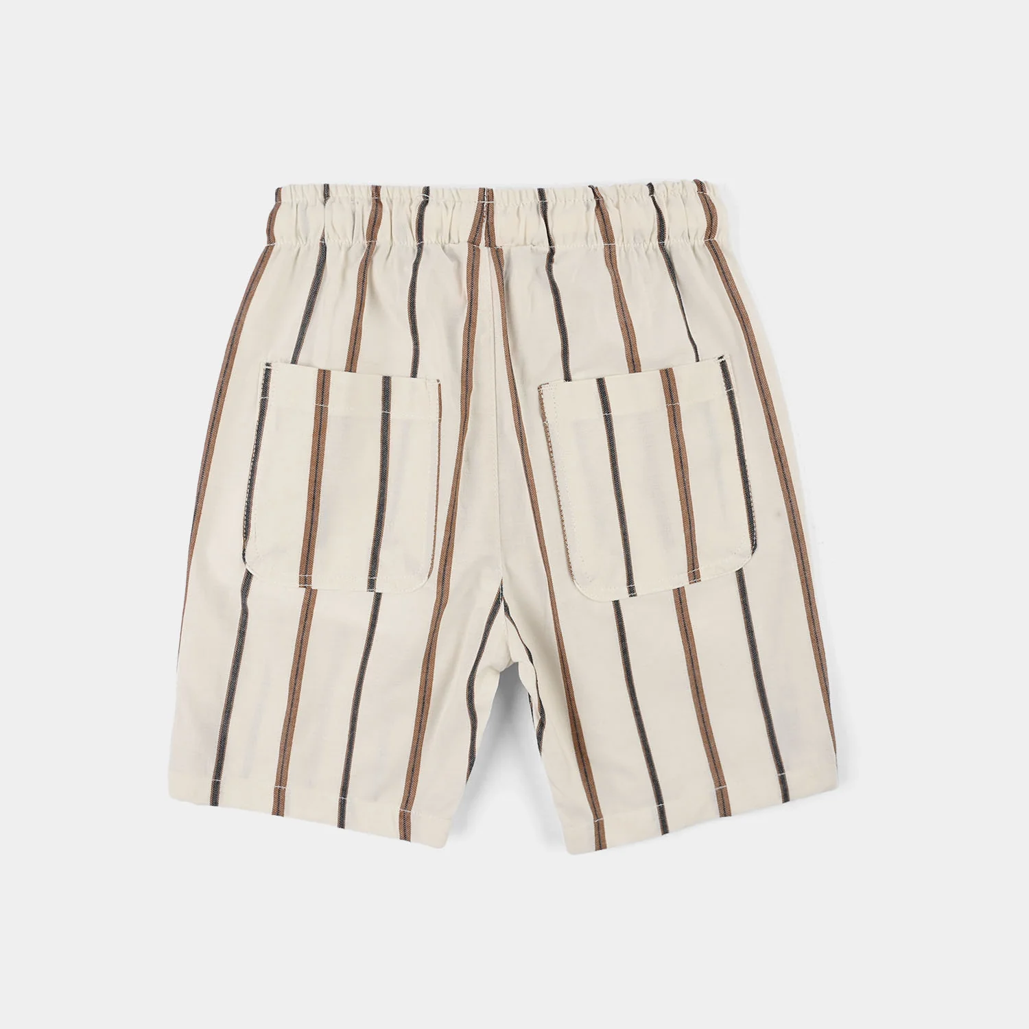 Boys Yarn Dyed Woven Suit (Striped) - Brown/Off-White - Image 8