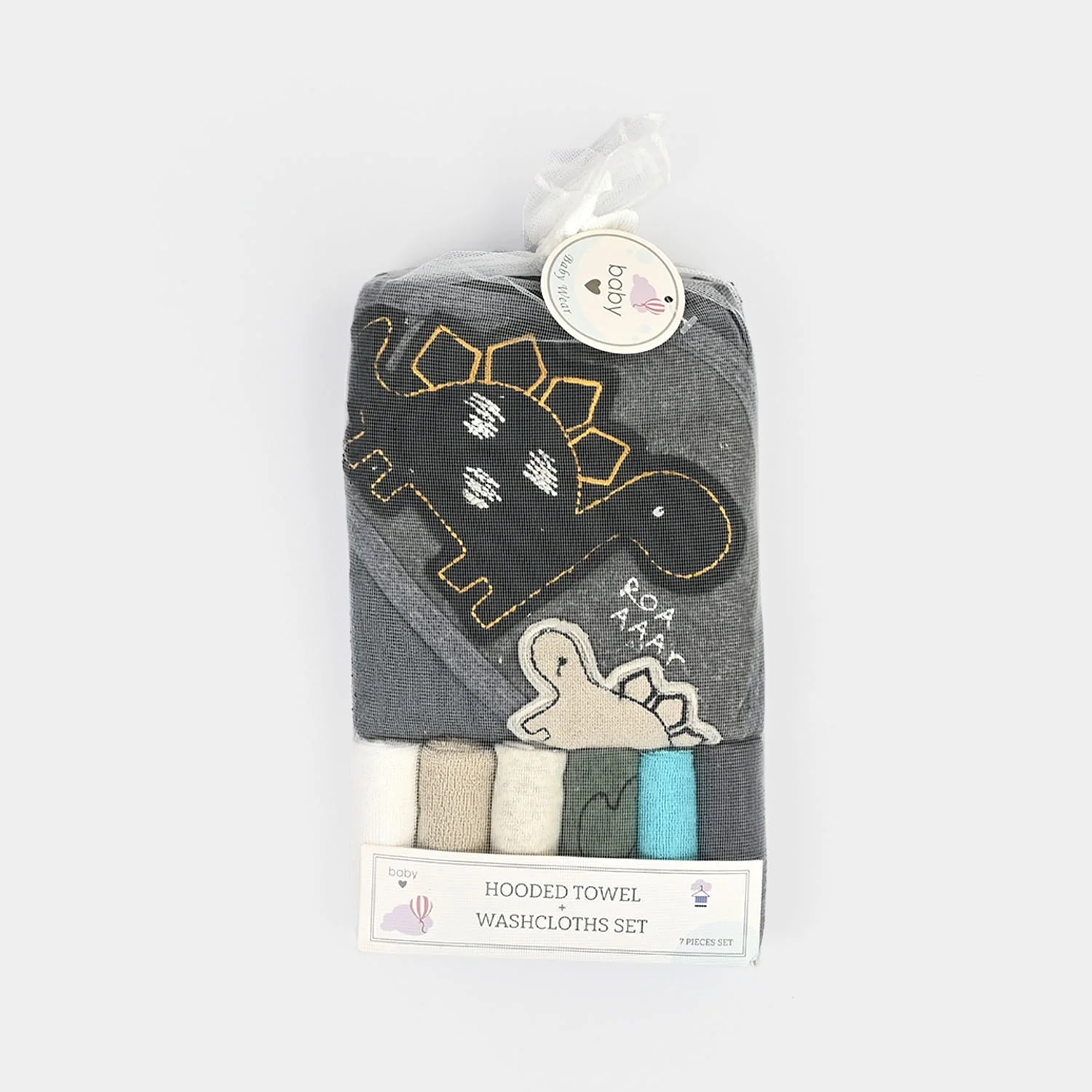 Hooded Bath Towel + Face Towel - Image 3