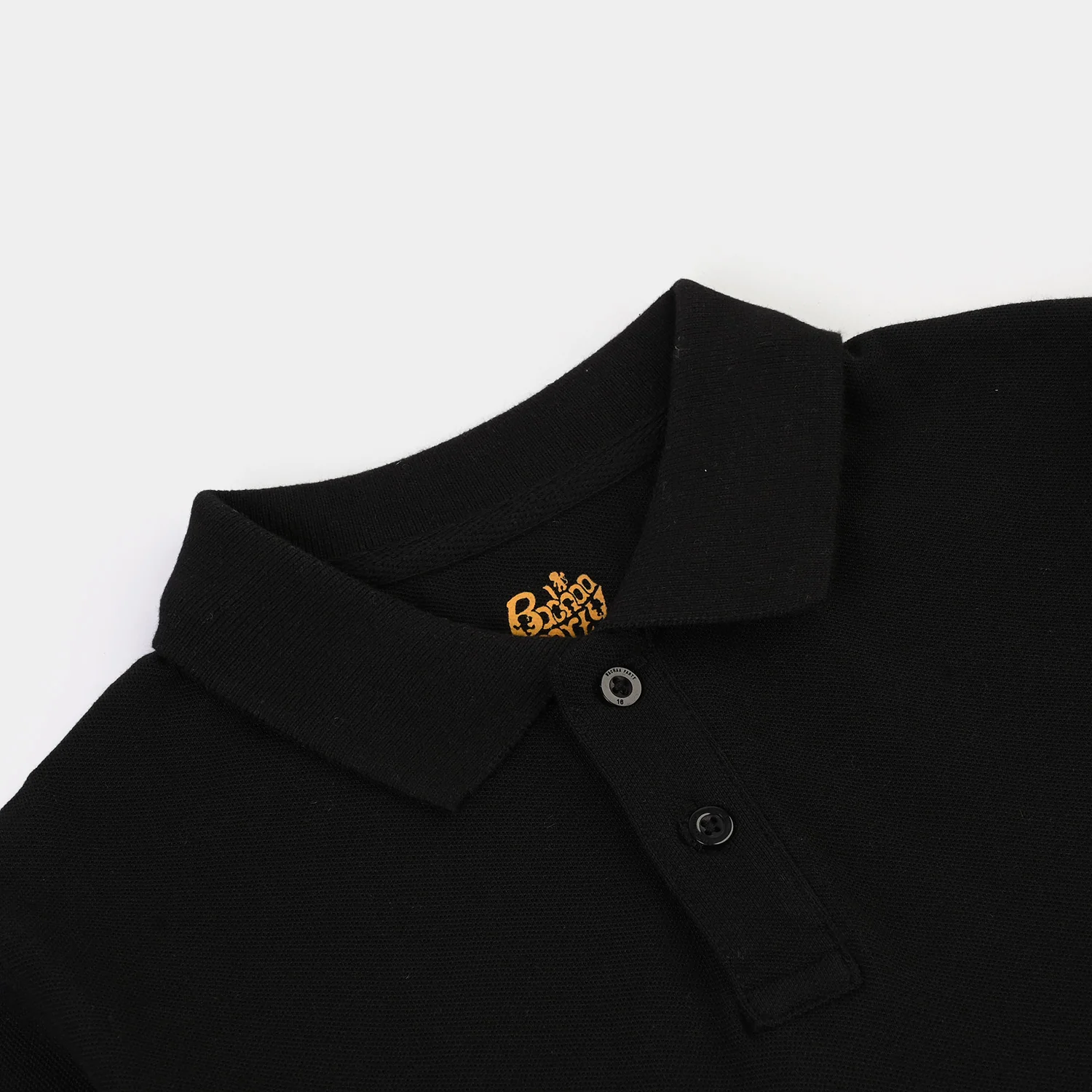 Boys Cotton PK Polo Basic -BLACK - Image 2