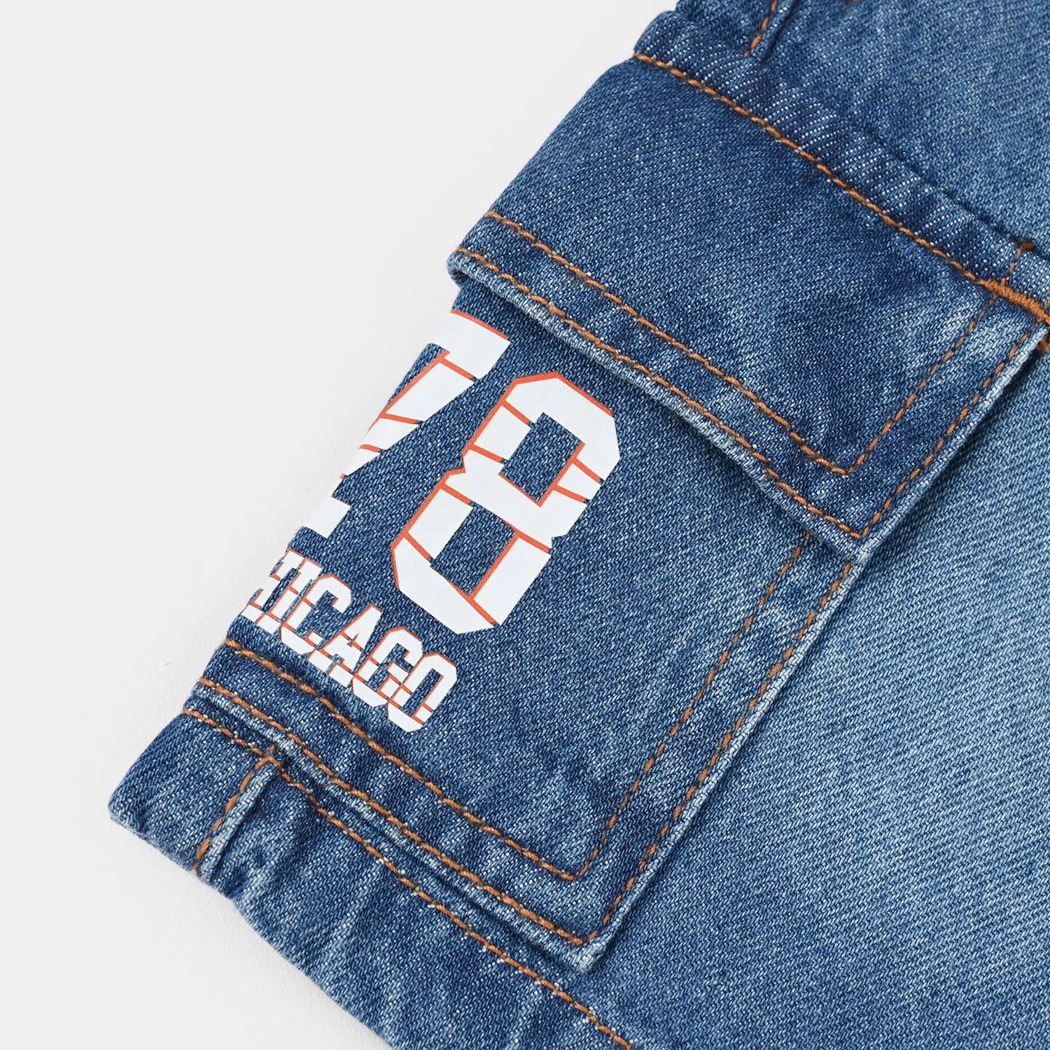 Boys Denim rigid Shorts Chicago-Ice Blue - Image 3