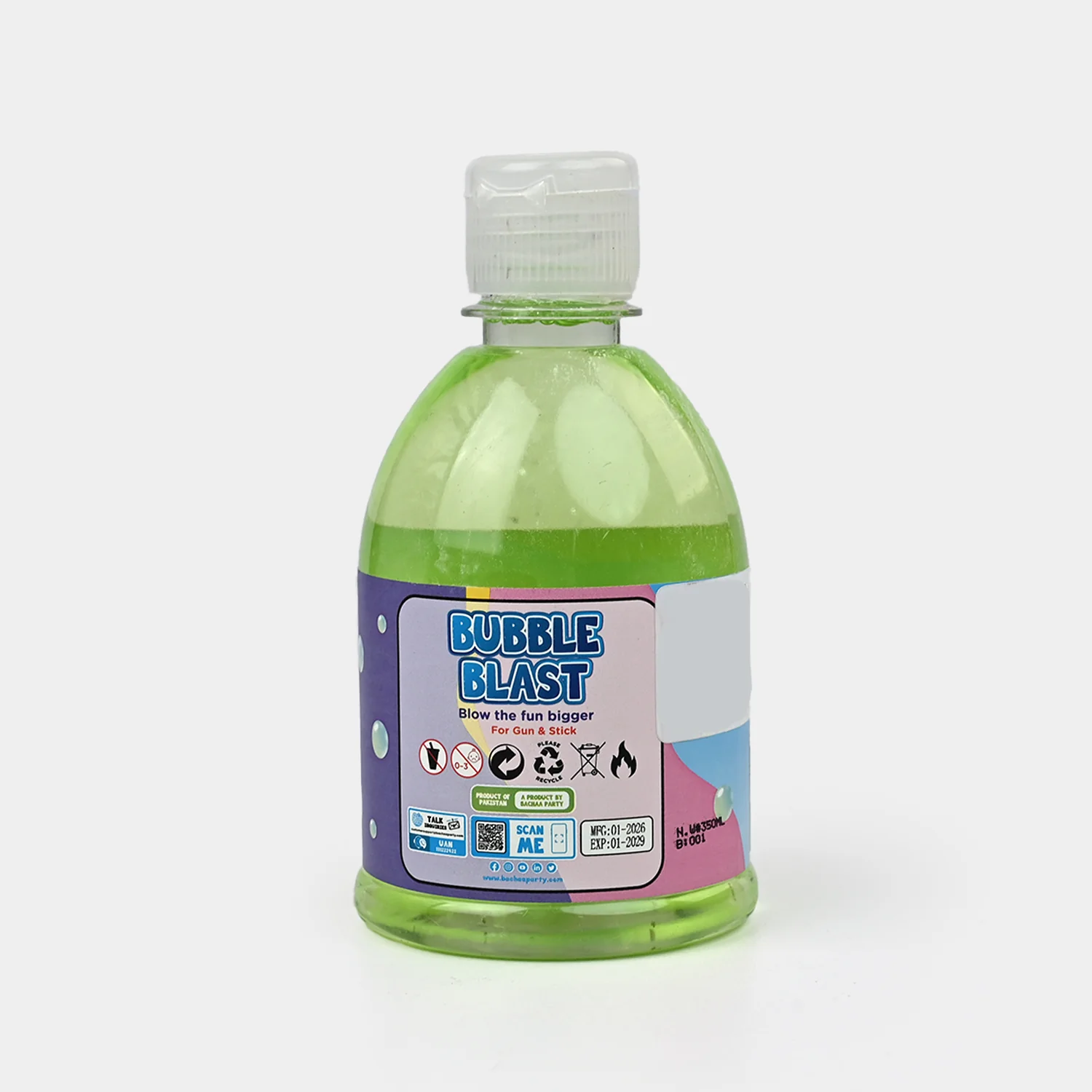 Bubble Liquid Bottle 350ml Green - Image 3