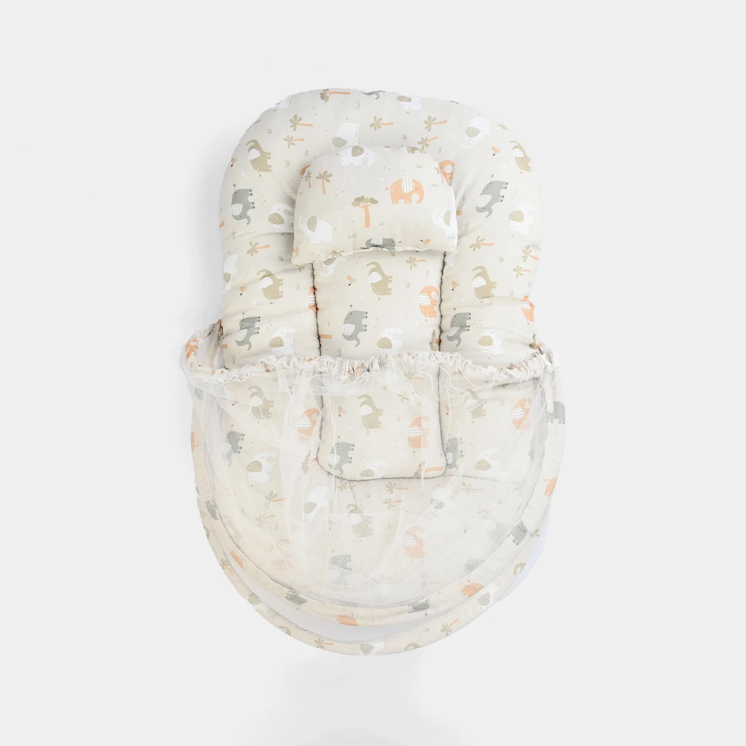 Infant Umbrella Bed (With Mosquito Net) - White - Image 4