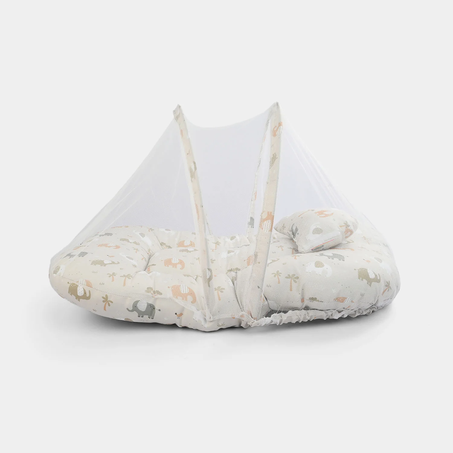 Infant Umbrella Bed (With Mosquito Net) - White - Image 5