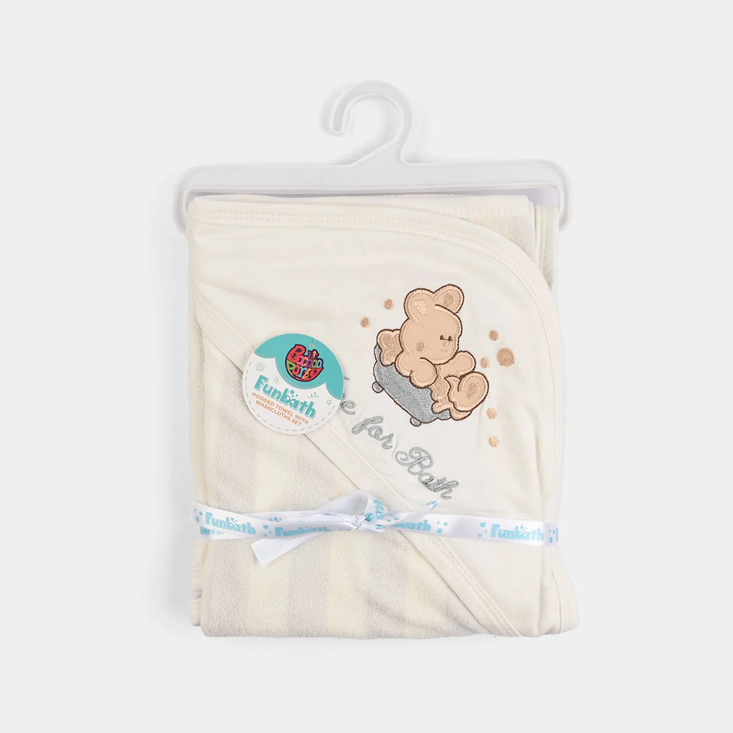 BP Hooded Bath Towel - Light Grey - Image 3