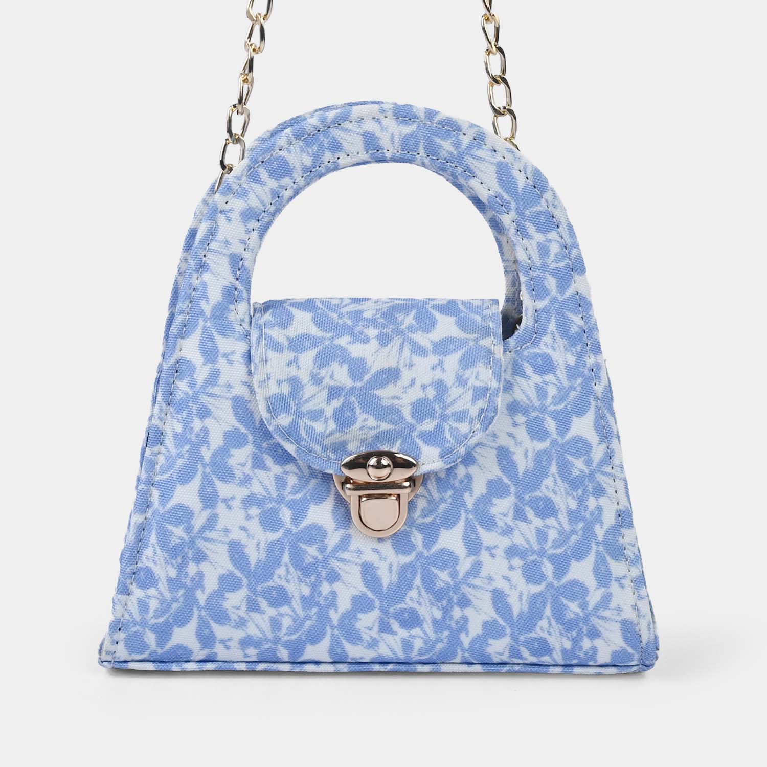 Kid's Fashion Hand Bag | Lavender Purple & White Floral - Image 2