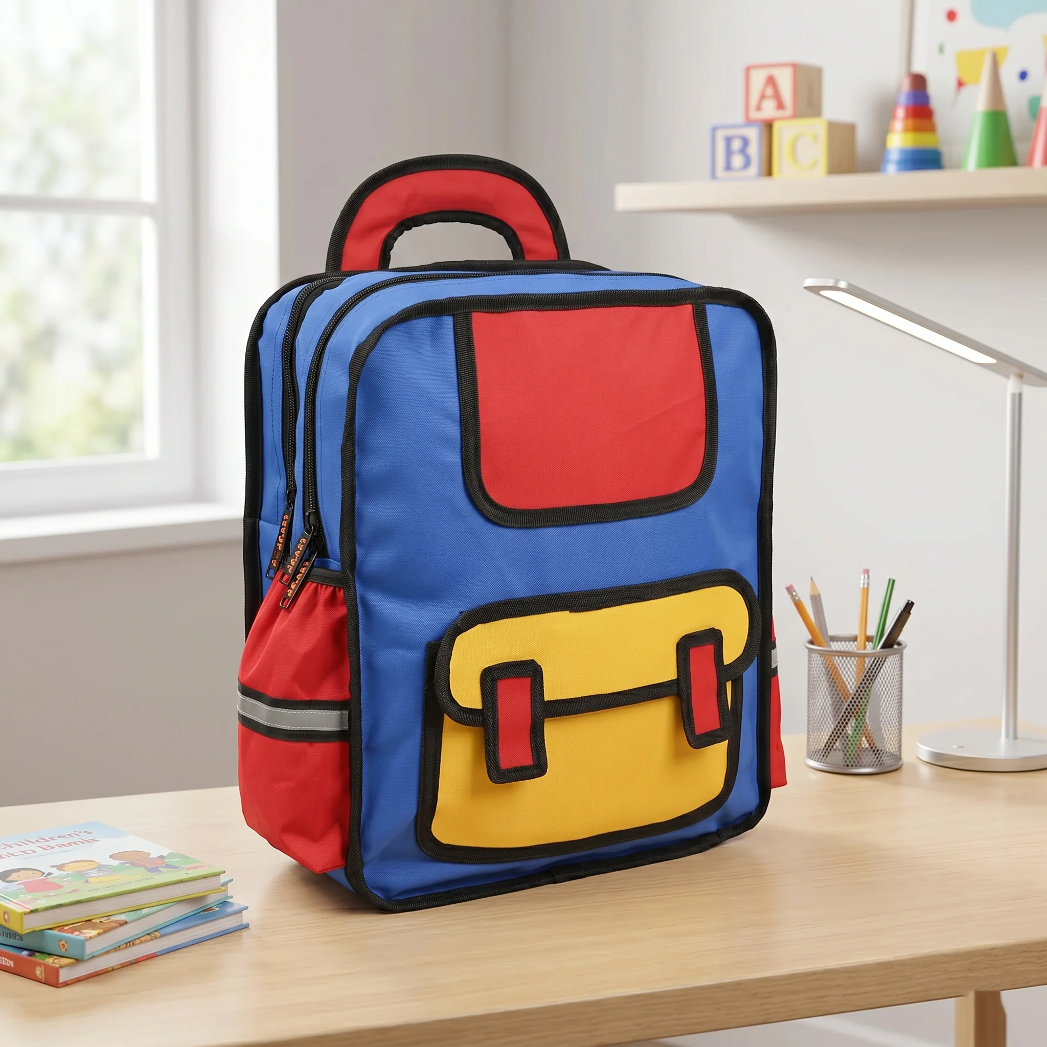 LEVUP 16" 2D Style Backpack/School Bag for Kids | Grade 1-4