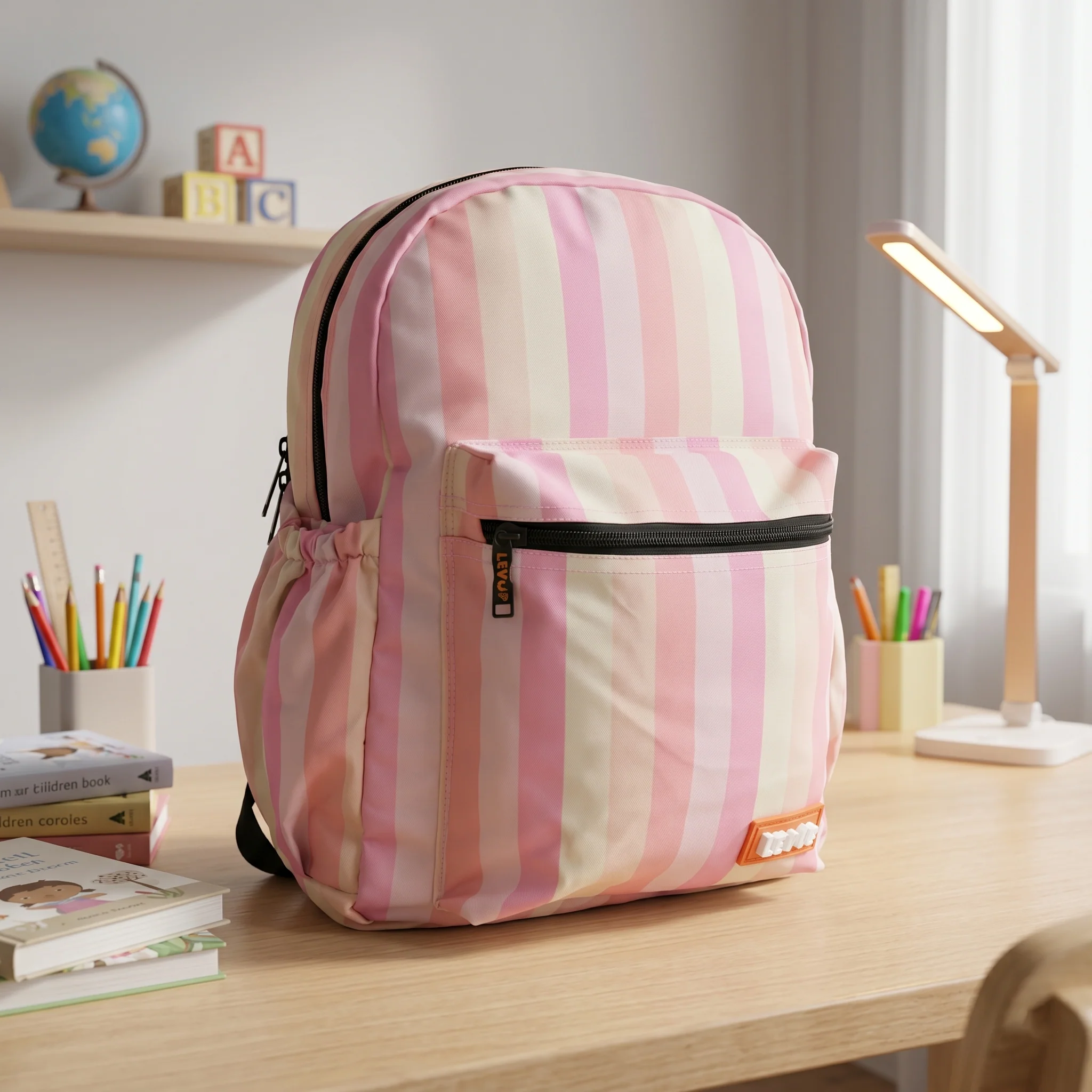 LEVUP 16" Stripes Backpack for Kids | Grade 1-4