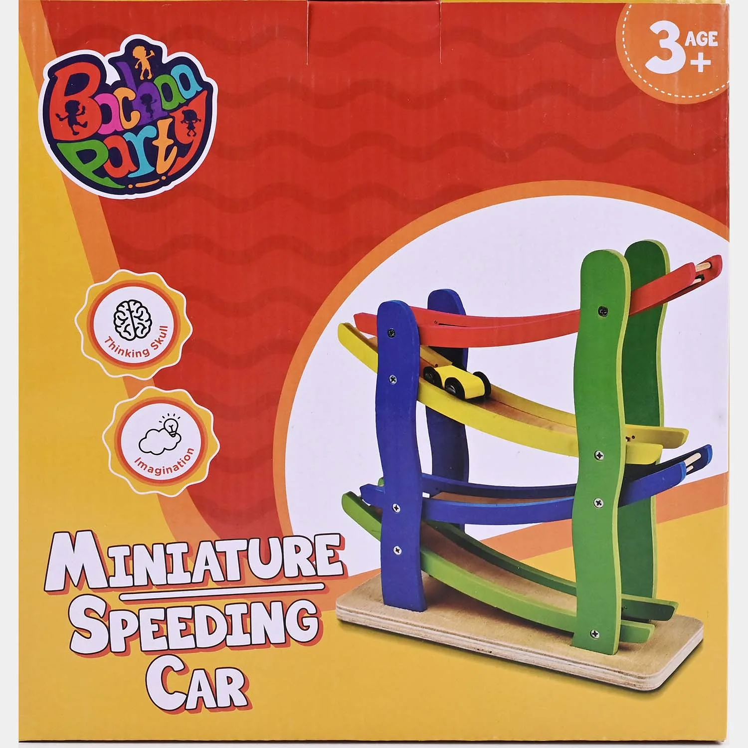 Wooden Zig-Zag Car Ramp Racer for Kids - Image 6