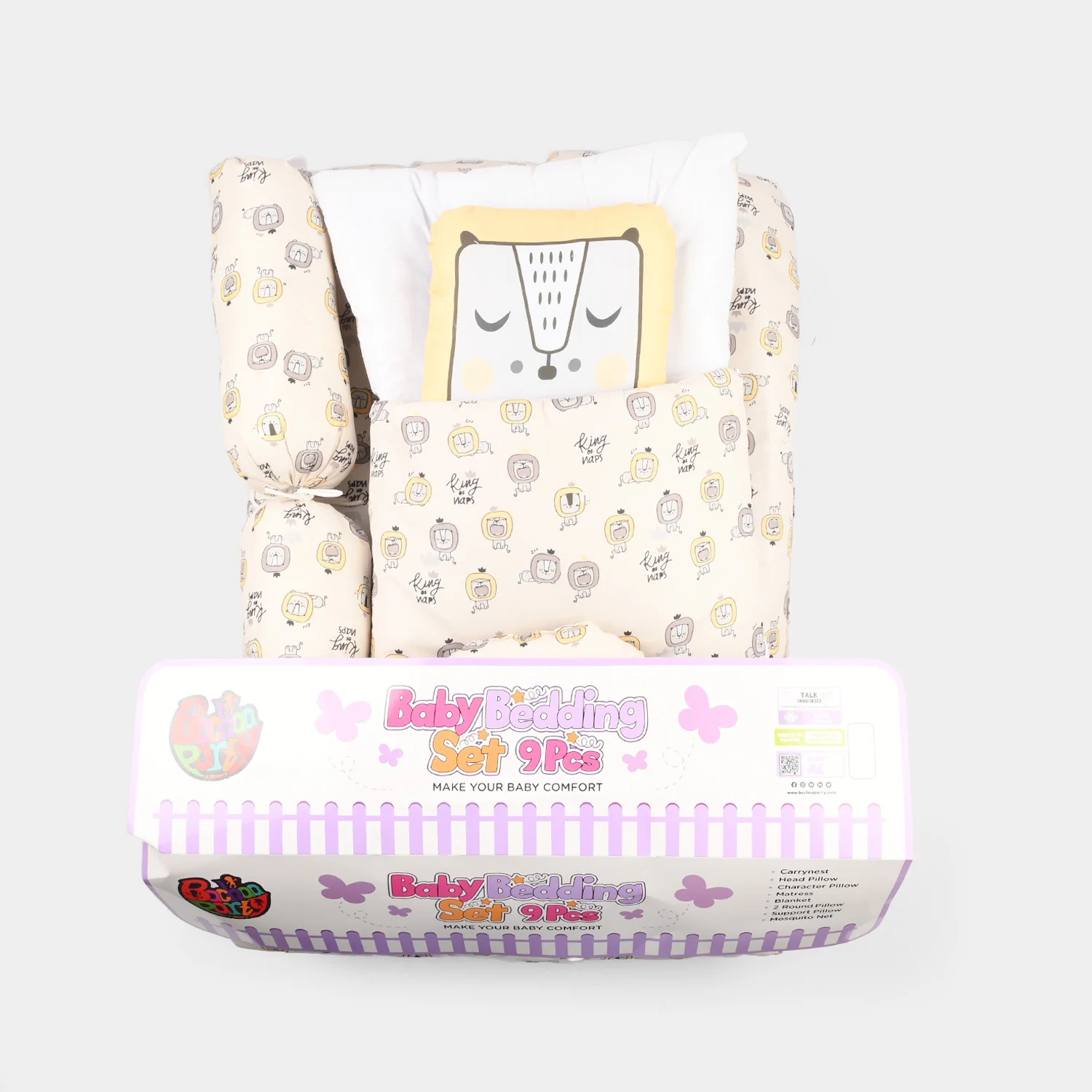 Baby Carry Nest/Bedding Set | 9PCs - Image 3