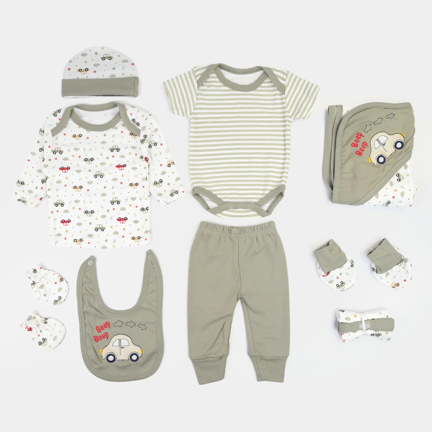 Infant Starter Set 11Pcs Car Quiet Grey