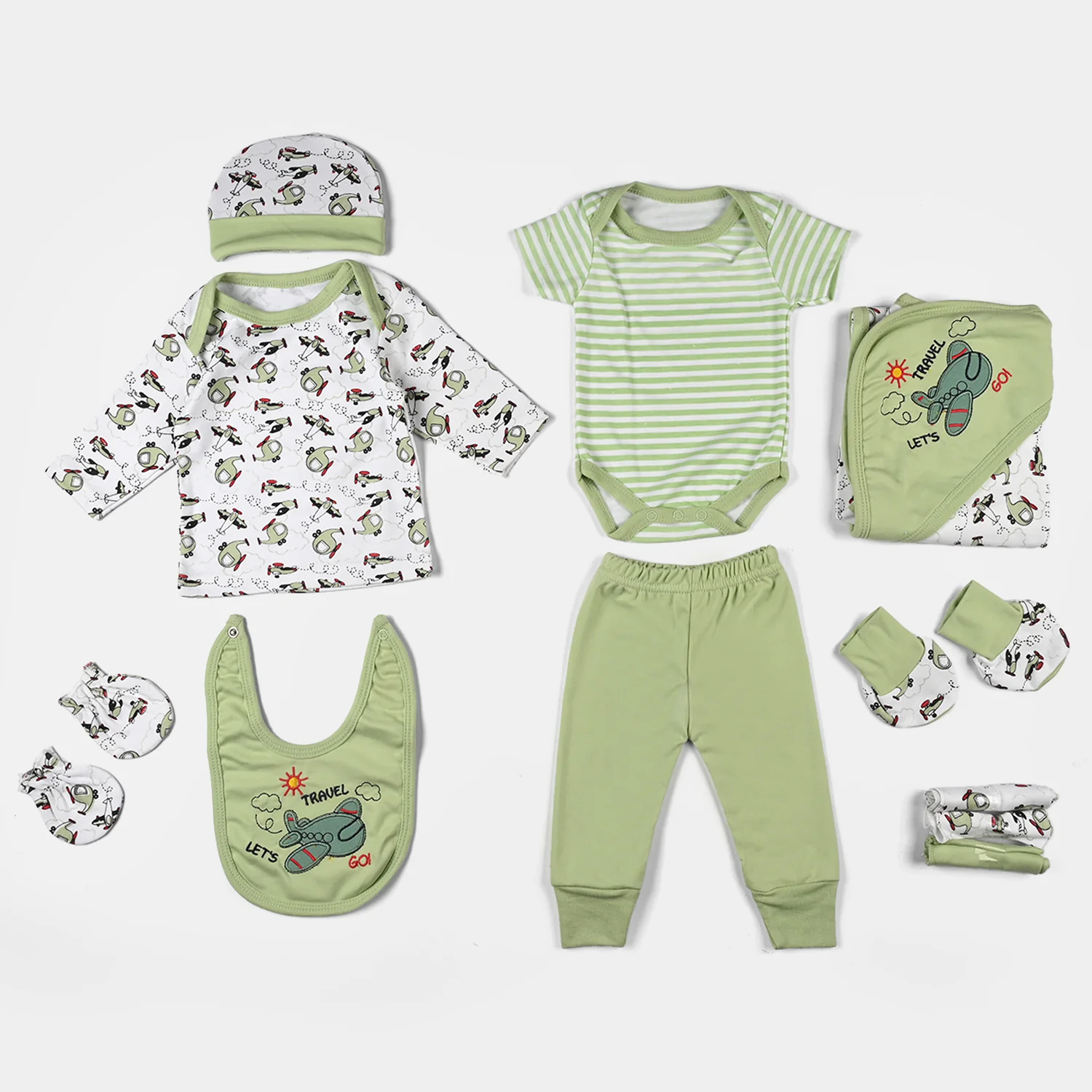 Infant Starter Set 11Pcs Helicopter Misty Jade
