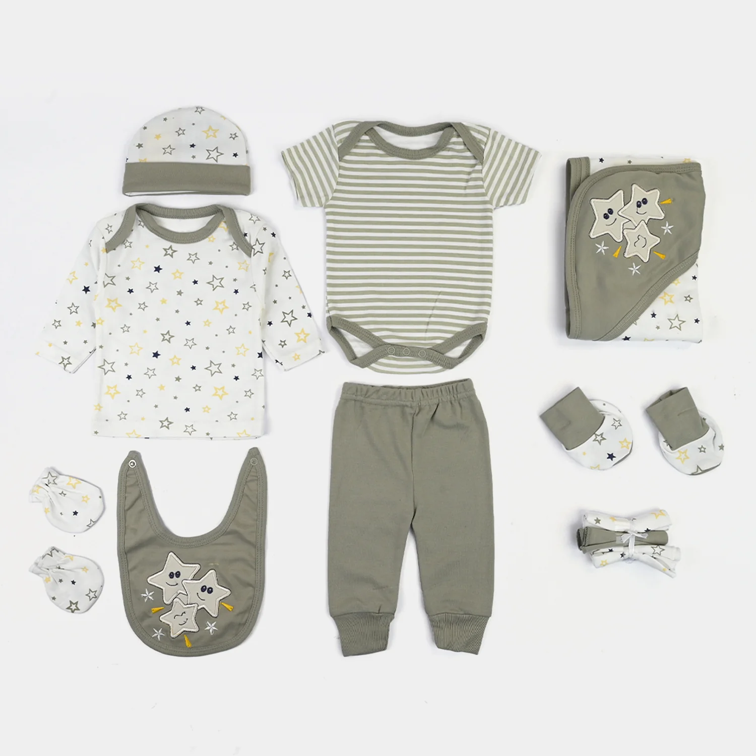 Infant Starter Set 11Pcs Star Quiet Grey