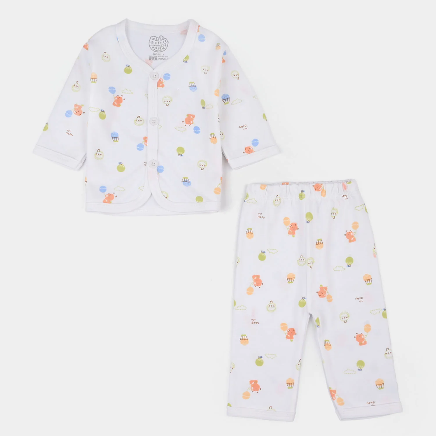 Infant Unisex Winter Suit 4Pcs Basket Ball-Orange - Image 2
