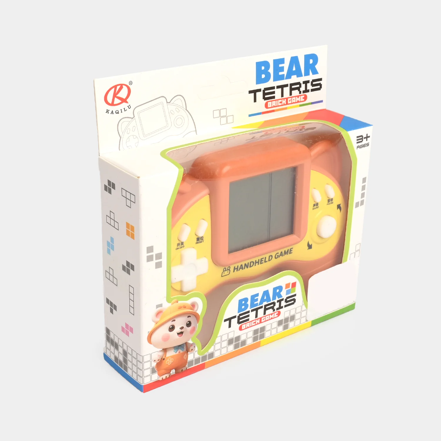 Kids Bear Handheld LCD Game Console - Orange - Image 3