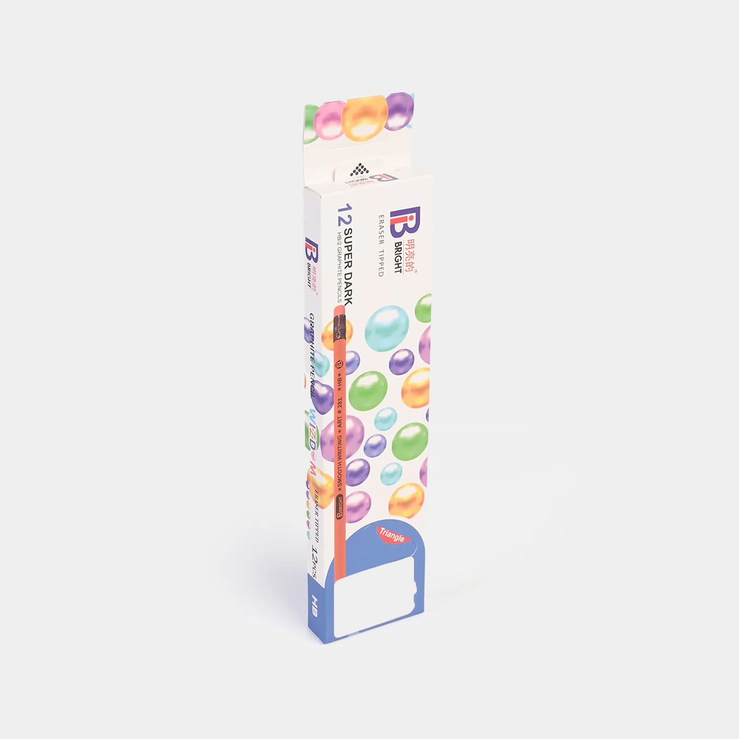 Bright Eraser Tipped Graphite Pencil Set | 12PCs - Image 3