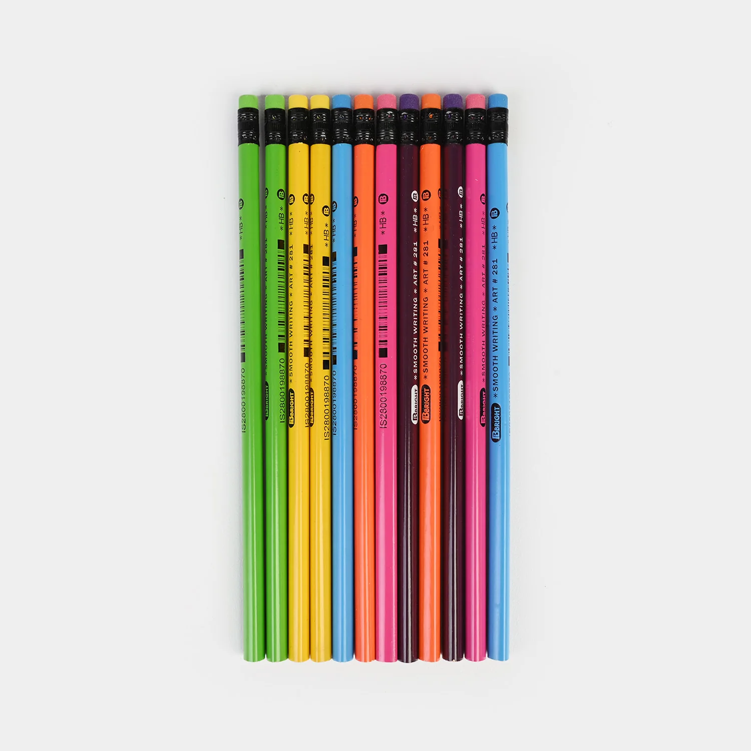 Bright Eraser Tipped Graphite Pencil Set | 12PCs - Image 4