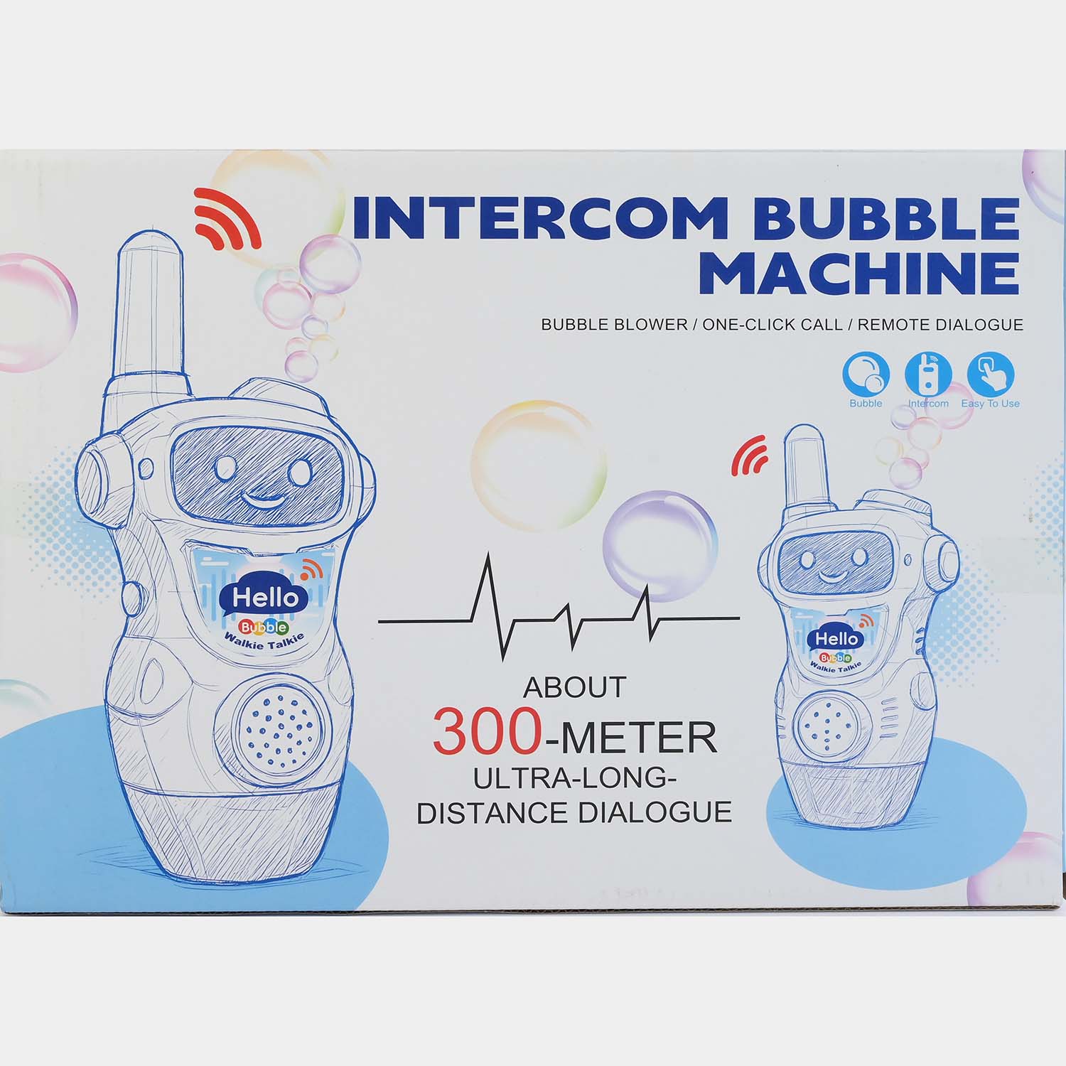 Intercom Bubble Machine Walkie Talkie Bubble Blaster Toy - Image 3
