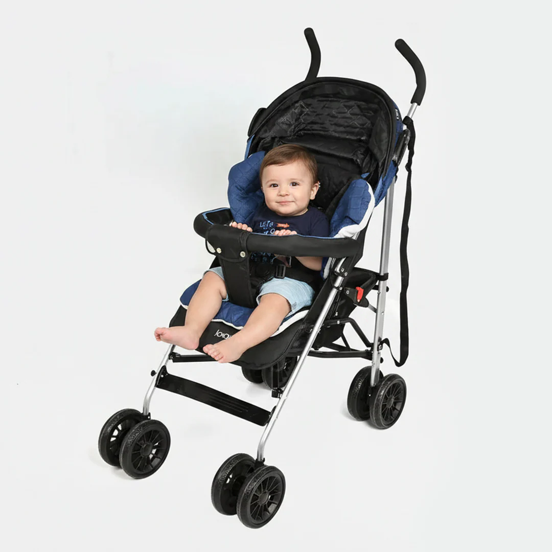 Foldable Travel Pram Stroller Buggy (Joyous) -HS807 Navy Blue - Image 2