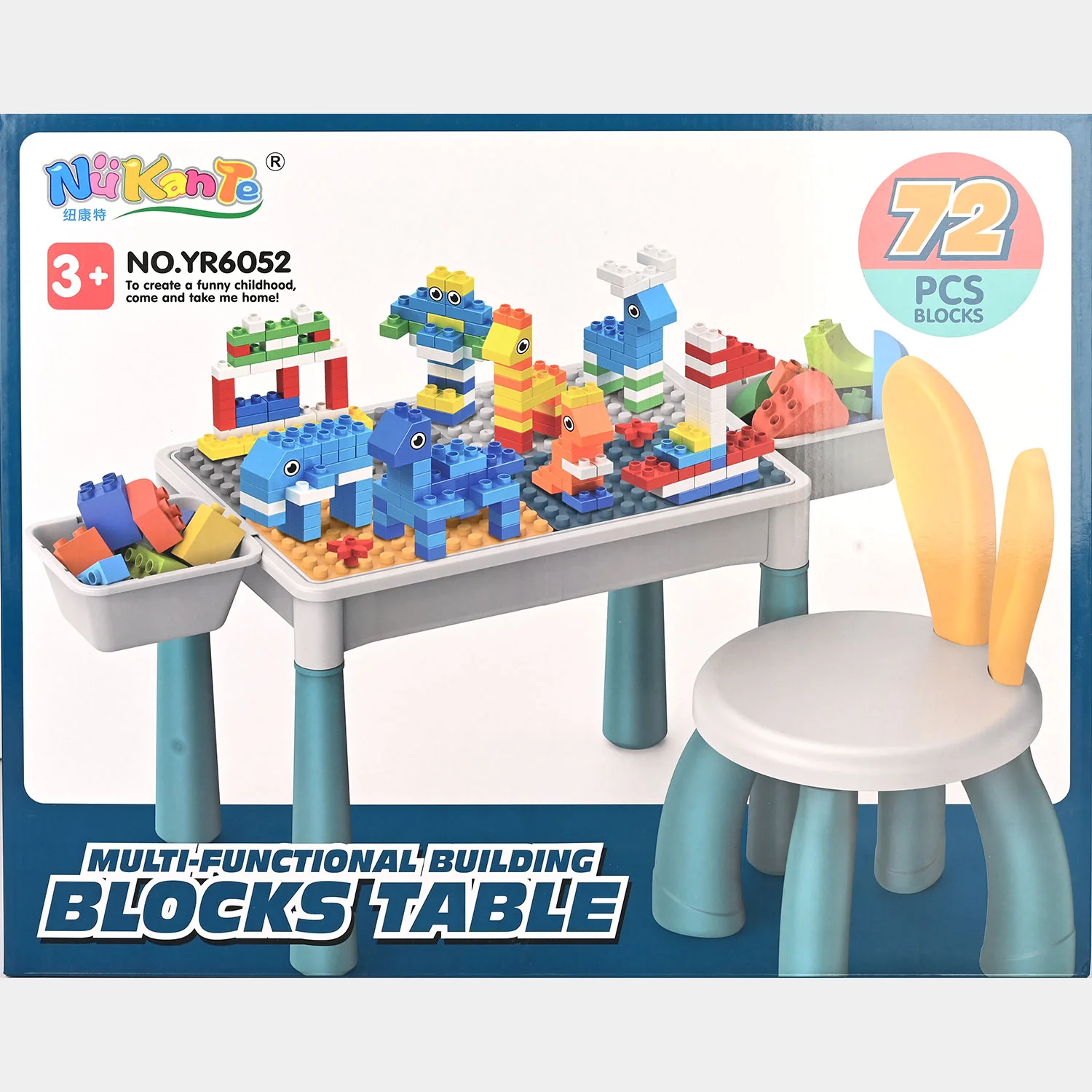 Multifunctional Building Blocks Table with Chair - Image 3