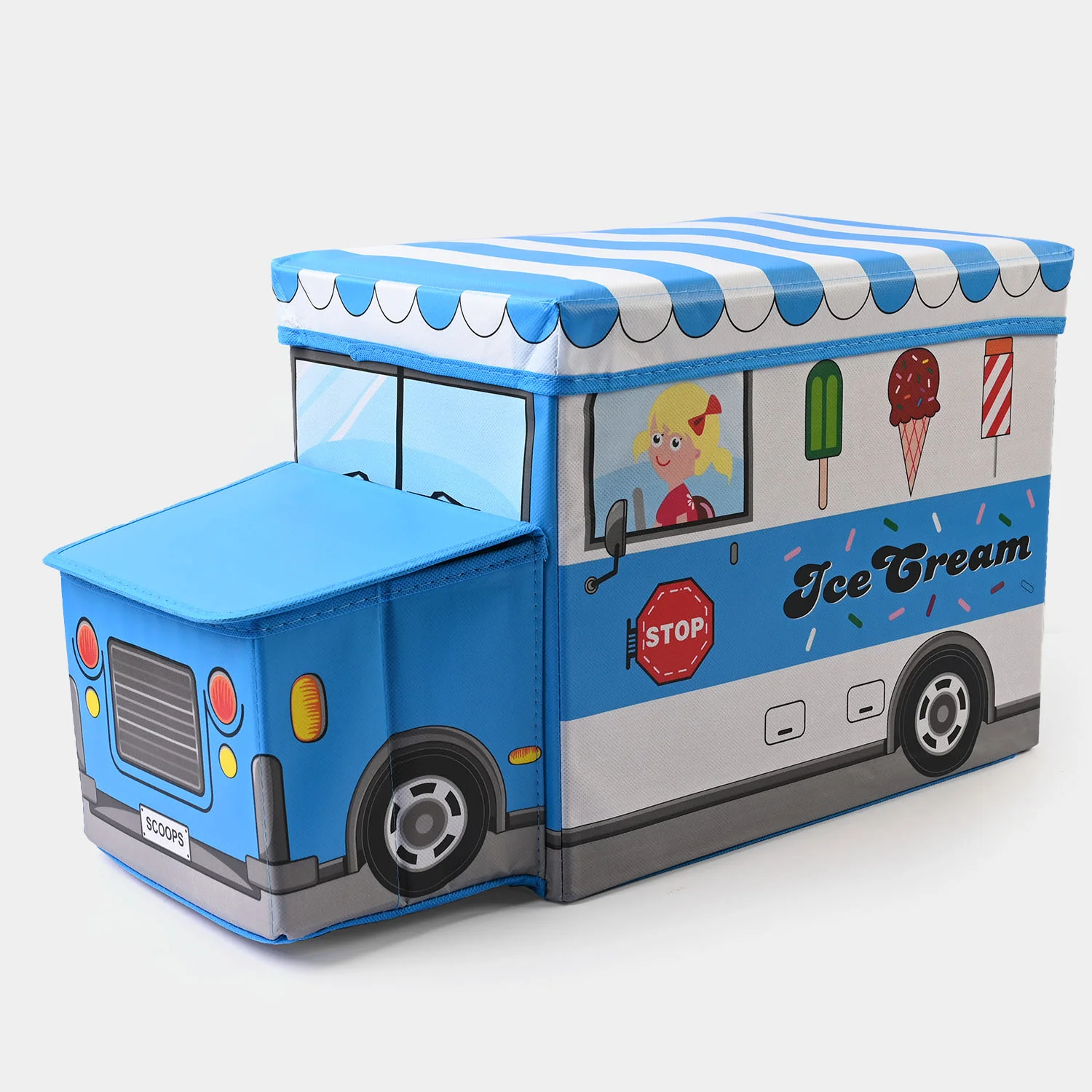 Kids Bus Storage Box Blue 779 - Image 6