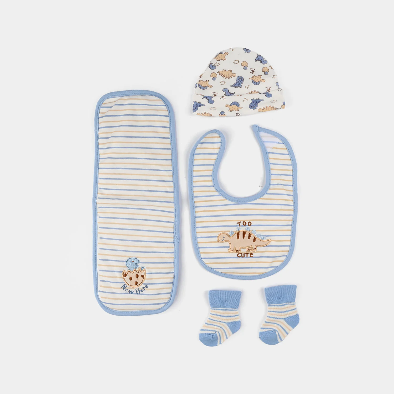 Baby Essentials Set Bib, Cap, & Socks - Image 2