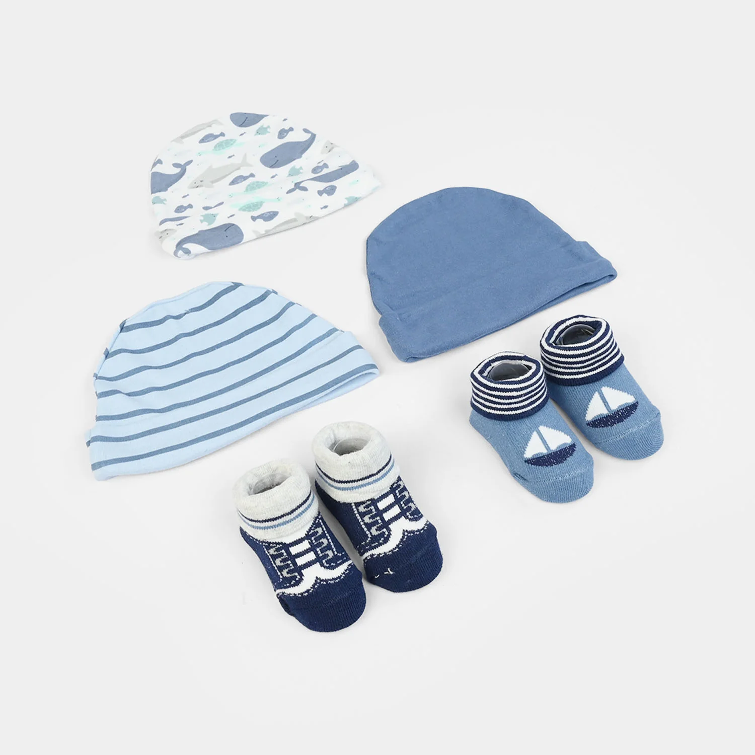 Cotton Baby Cap & Socks Pack Of 5 - Image 2