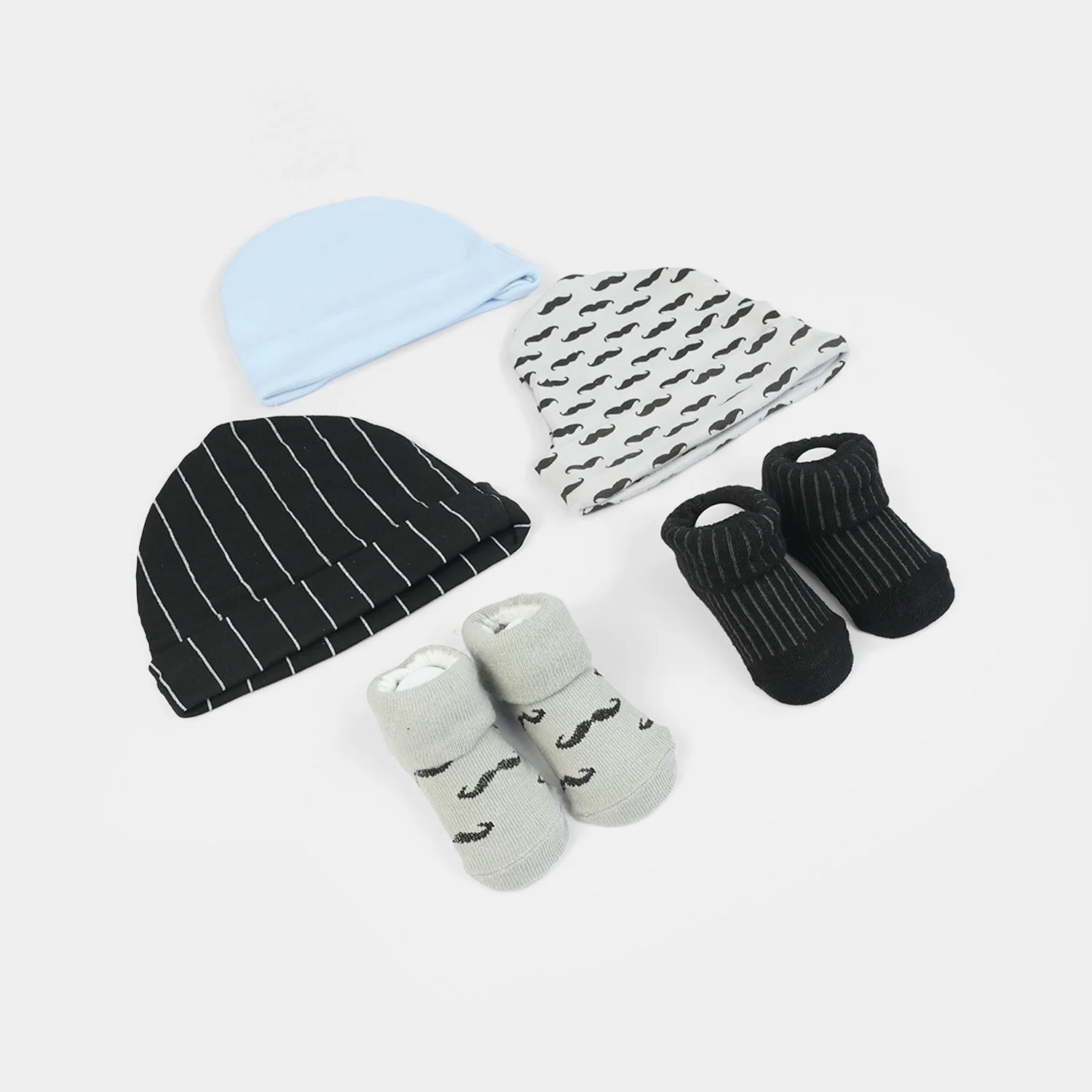 Cotton Baby Cap & Socks Pack Of 5 - Image 2