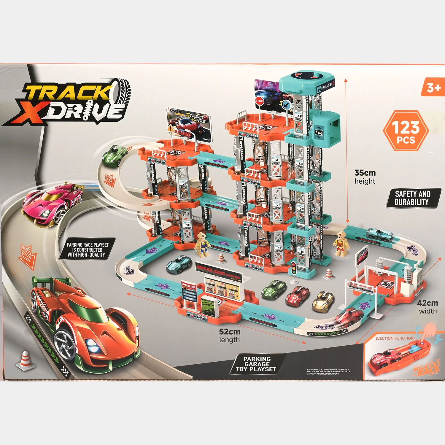 Track X-Drive Parking Garage Toy Playset - Image 4