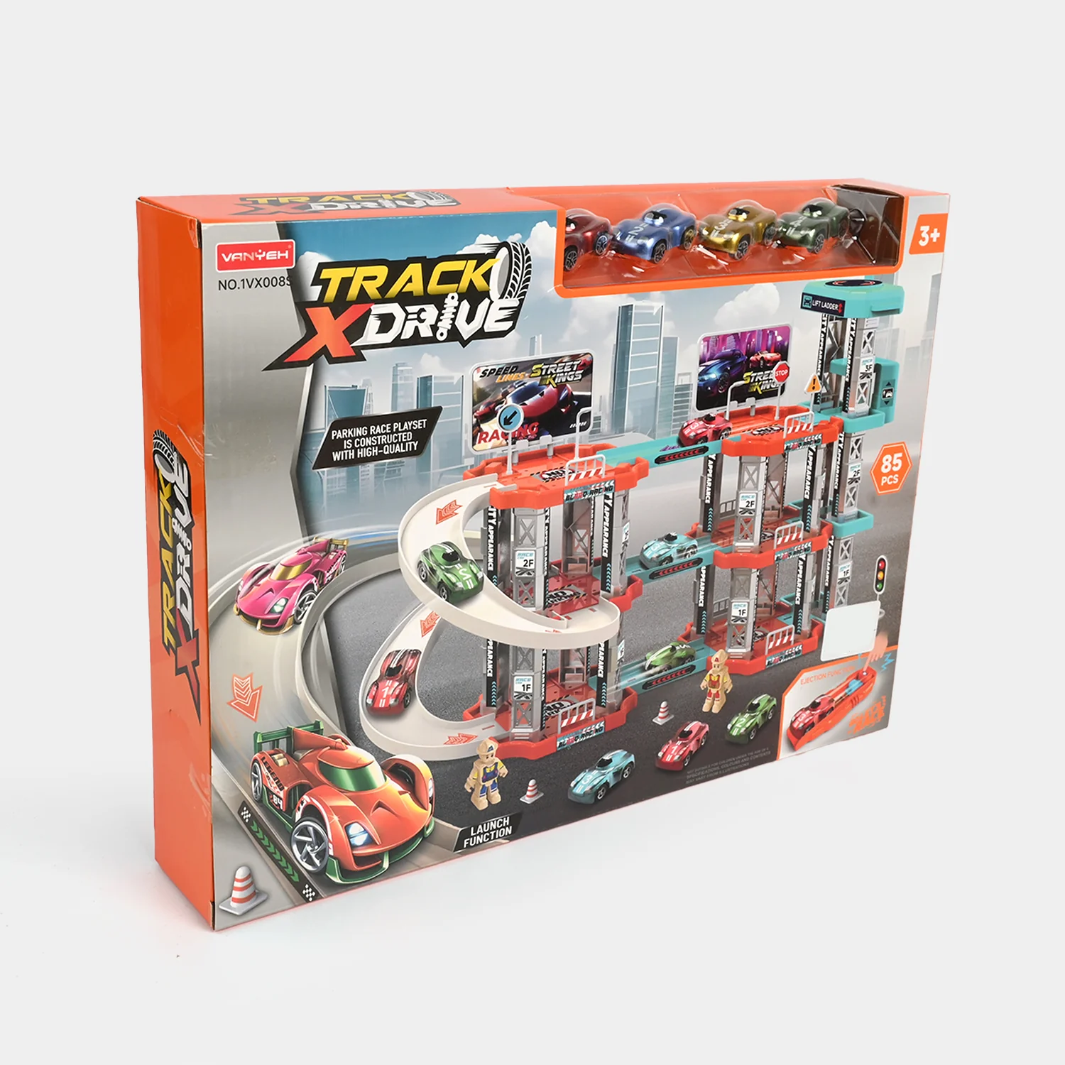 Track X-Drive Parking Garage Toy Playset