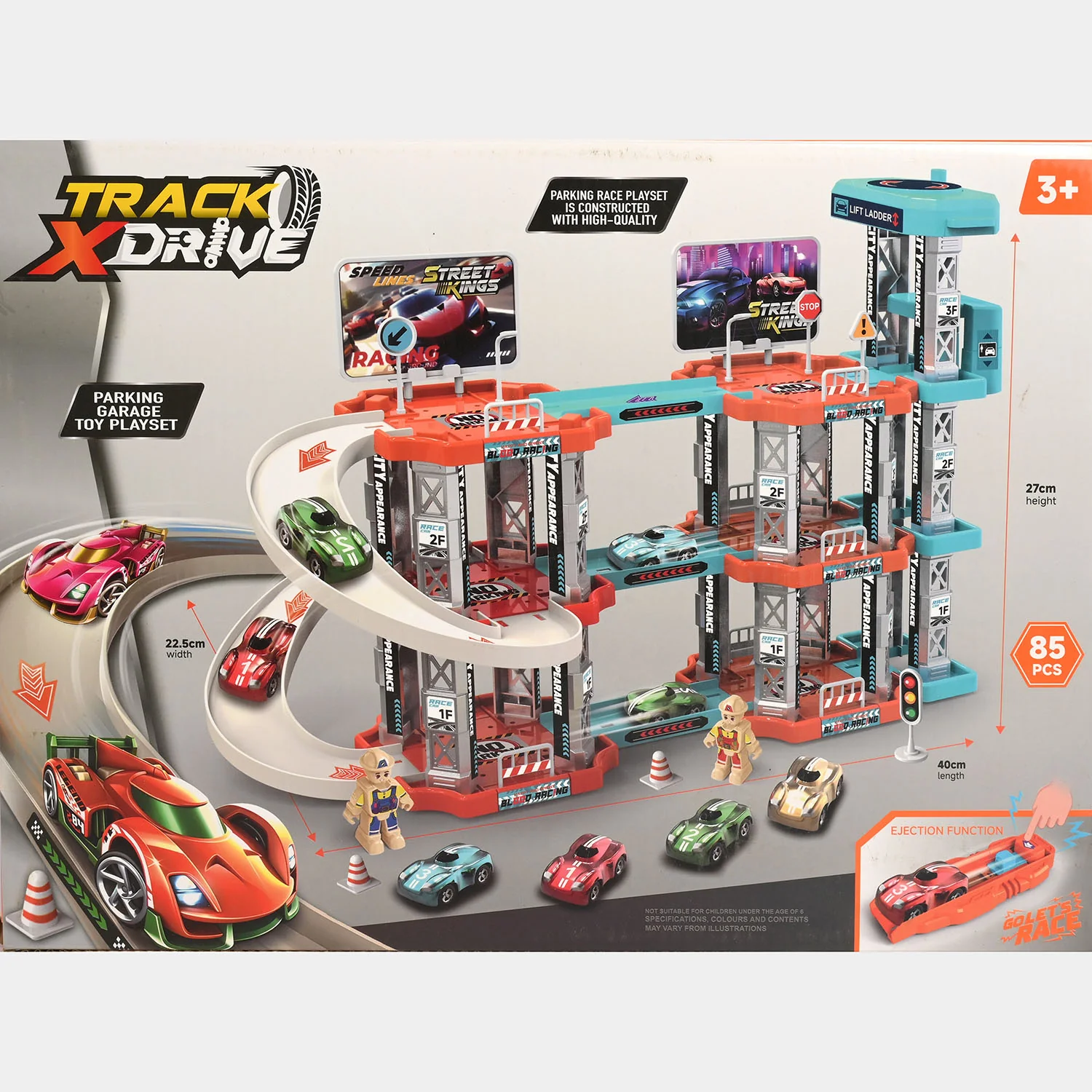 Track X-Drive Parking Garage Toy Playset - Image 3
