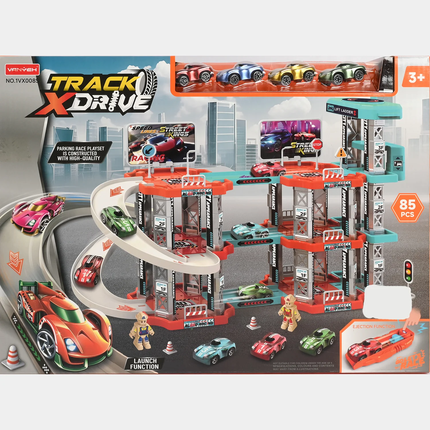 Track X-Drive Parking Garage Toy Playset - Image 4