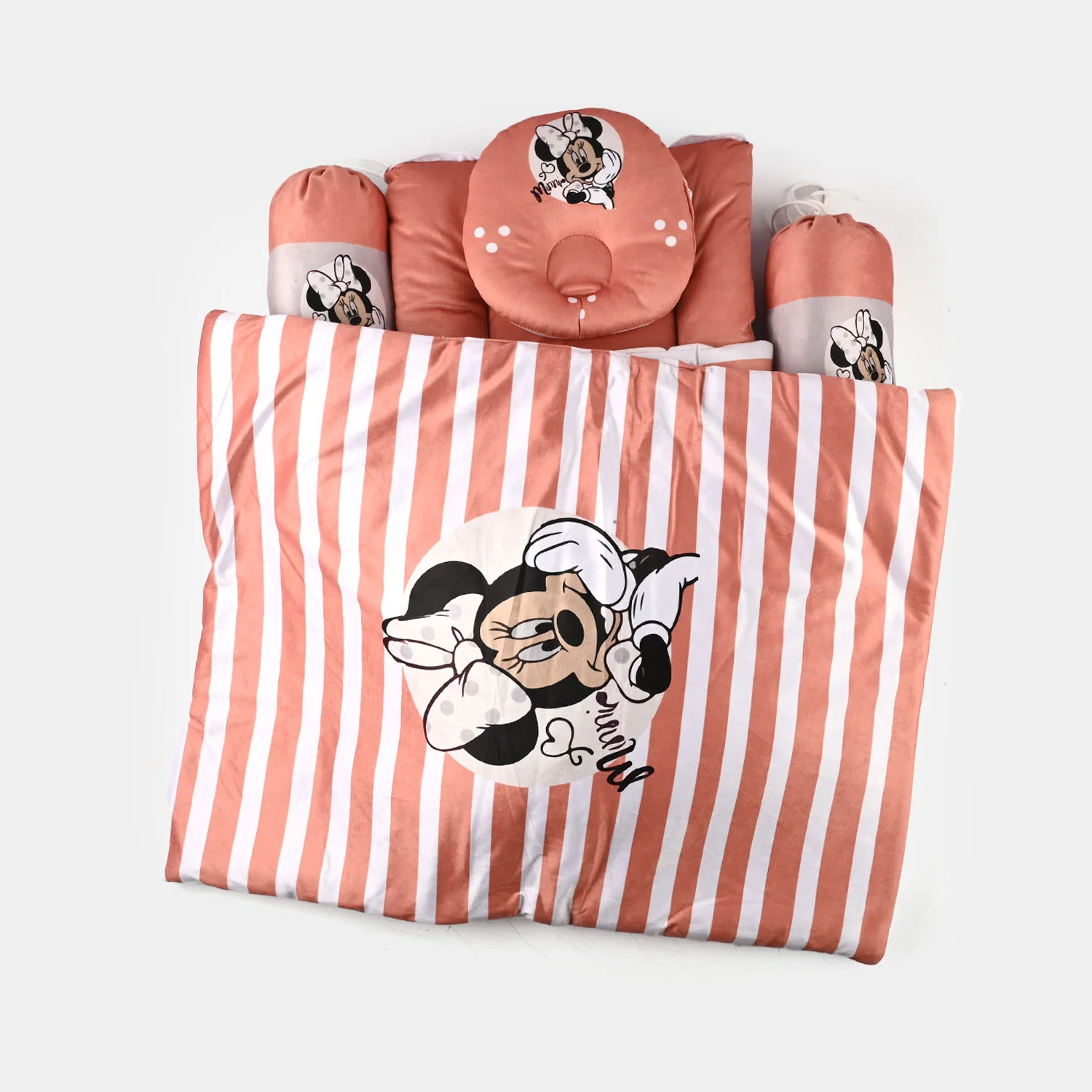 Baby Sleeping Bedding Set with Pillow & Bolsters - Image 2