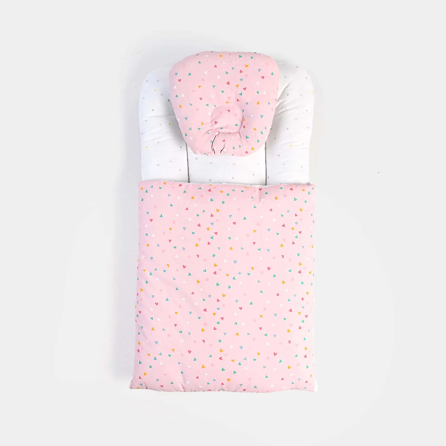 Baby Carry Nest with Head Pillow 1339 Pink - Image 2