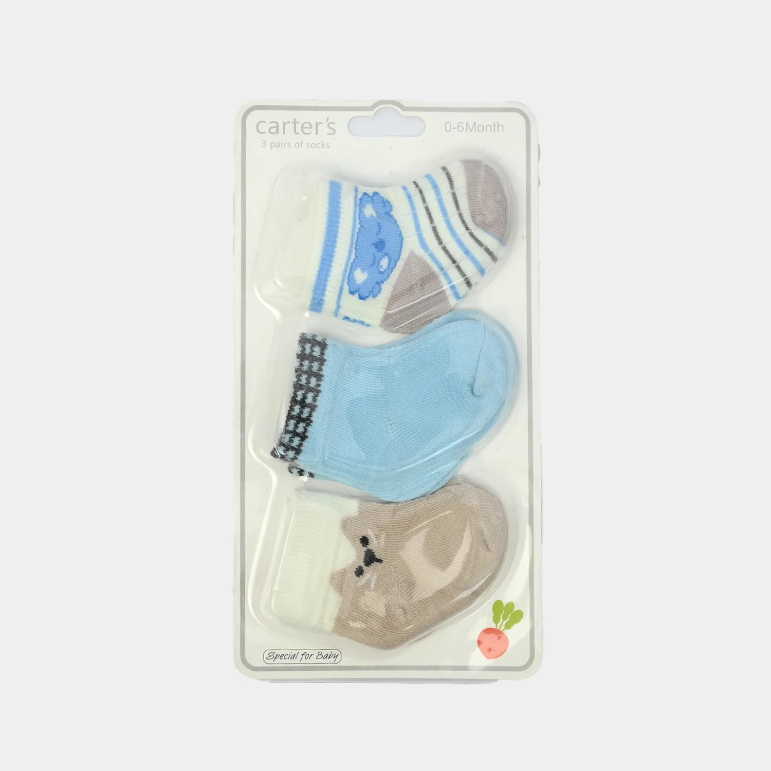 Carters Baby Socks 3Pcs | 0-6M - Image 2