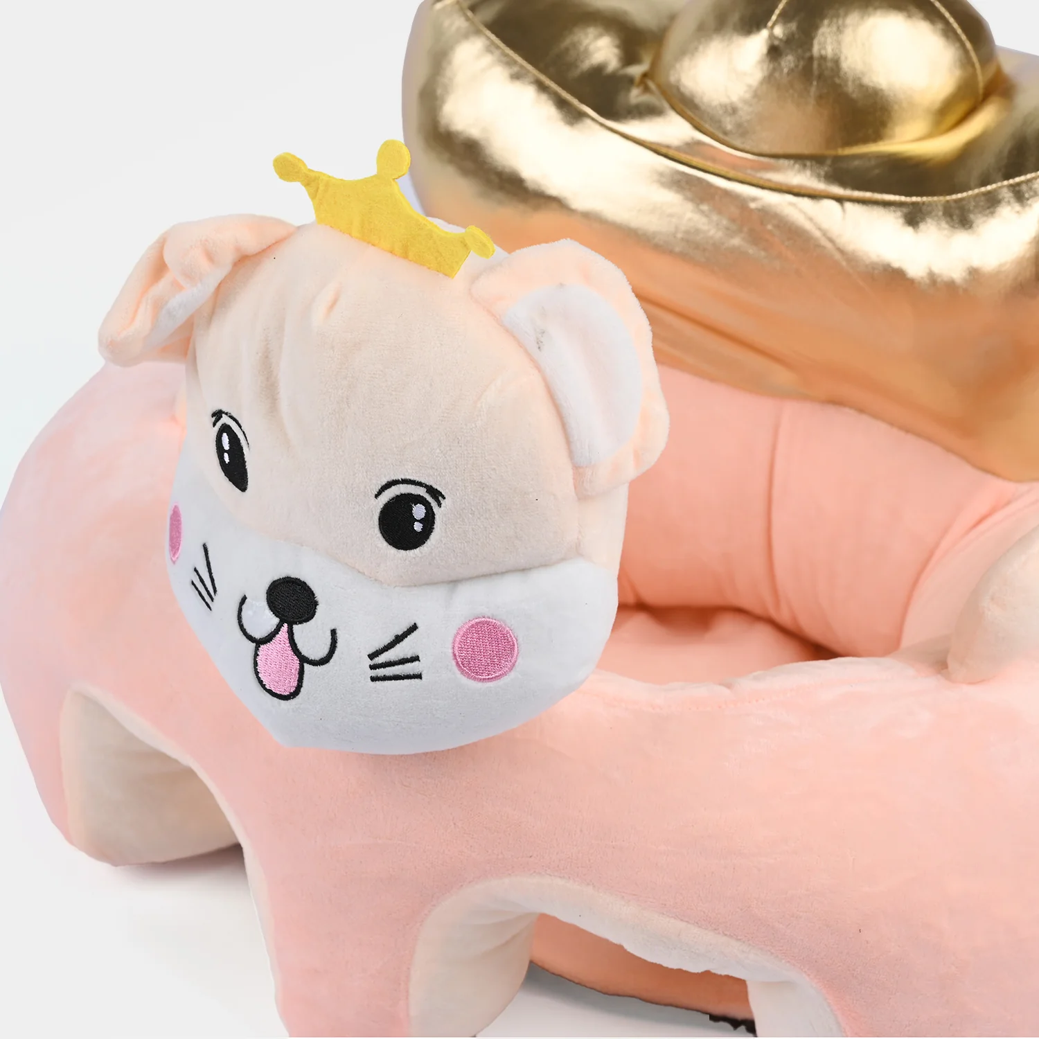 Cartoon Baby Floor Seat/Support Sofa Seat 3M+ |  542-Peach - Image 4