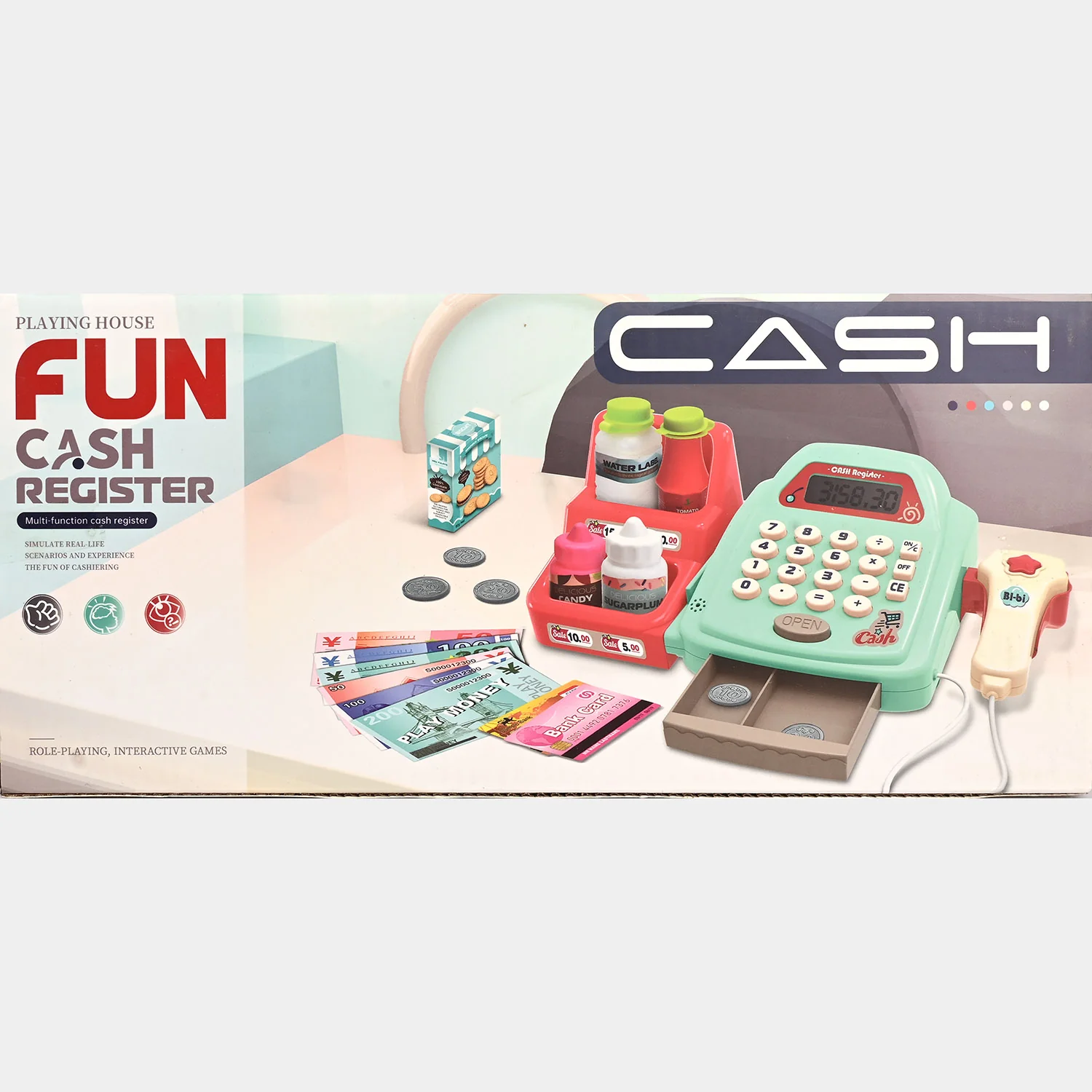 Children's Pretend Play Cash Register Toy Set - Image 7