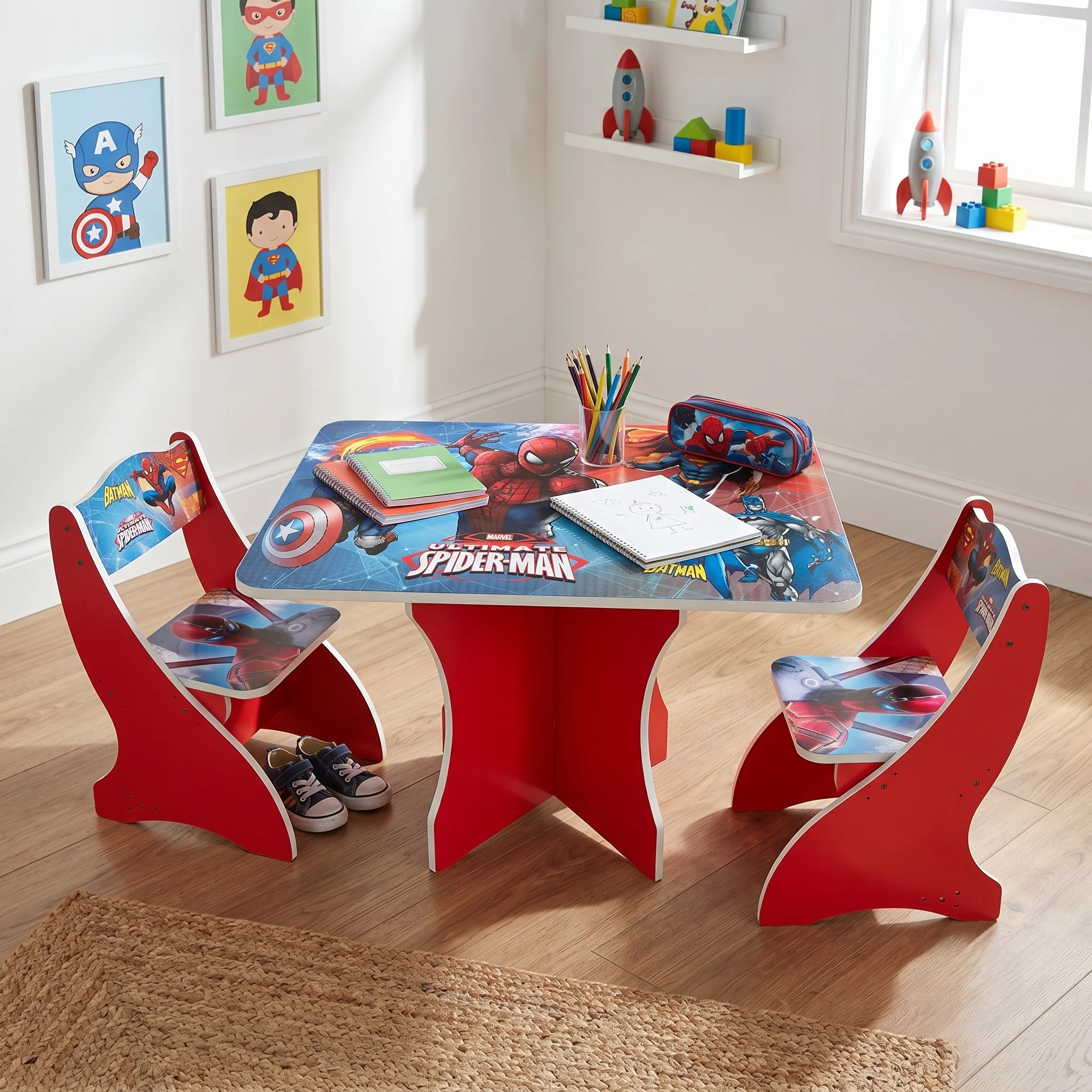 Character Kids' Wooden Study Table & Chair Set | 297-2