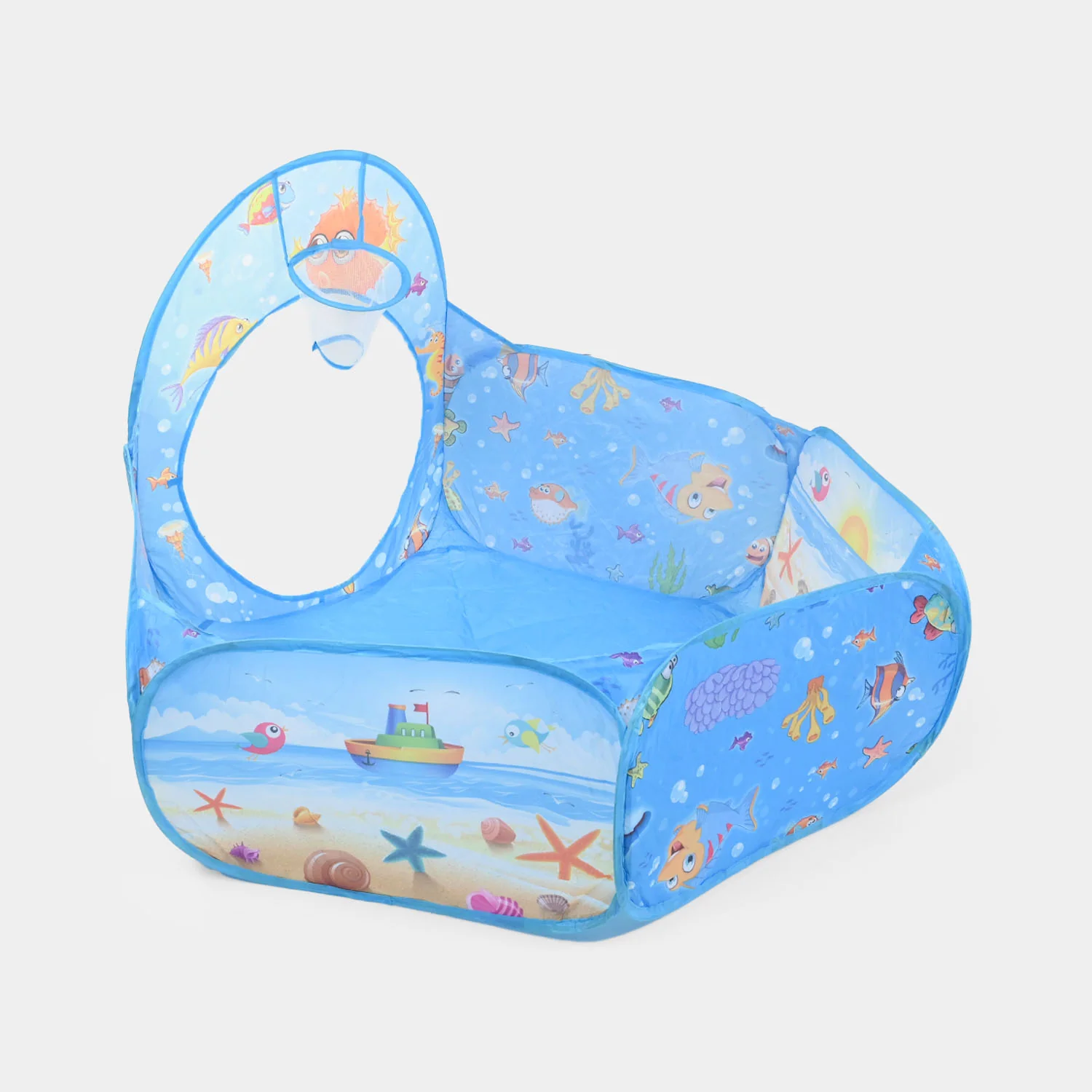 Children 3-in-1 Ocean Theme Pop-Up Play Tent & Tunnel Set - Image 5