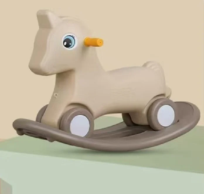 3-in-1 Kids Rocking Horse with Ride On | 616 Brown - Image 2