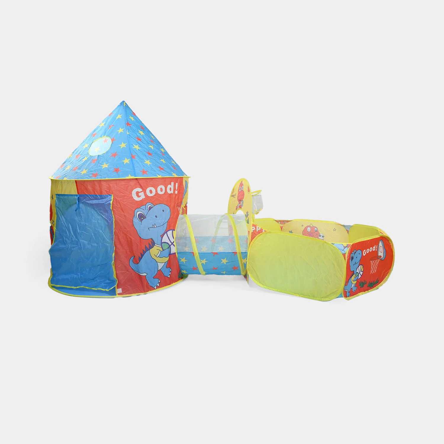 Children Tent House 3-in-1 Pop-Up Play Tent, Tunnel, and Ball Pit