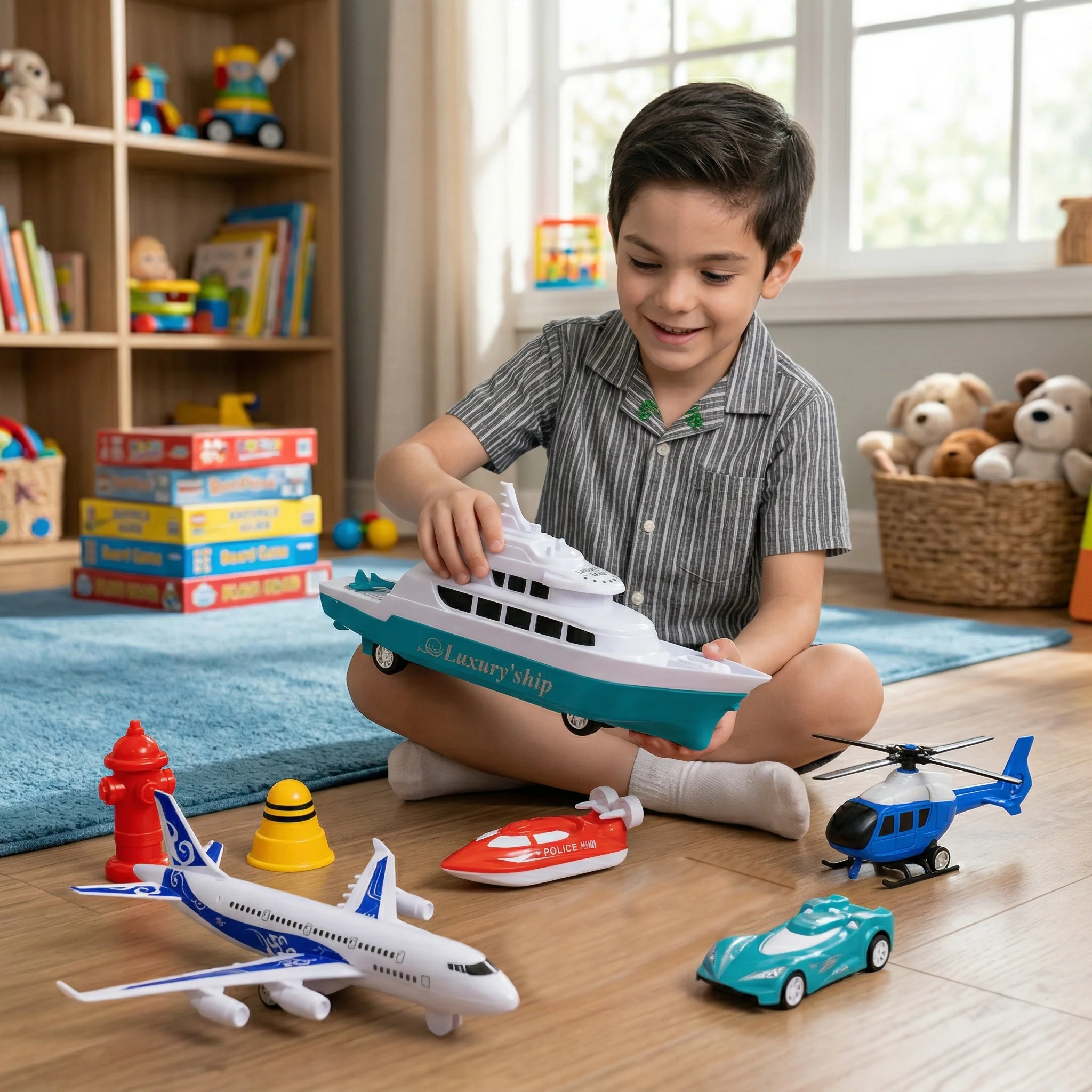 Deluxe Traffic & Transportation Play Set - Image 2