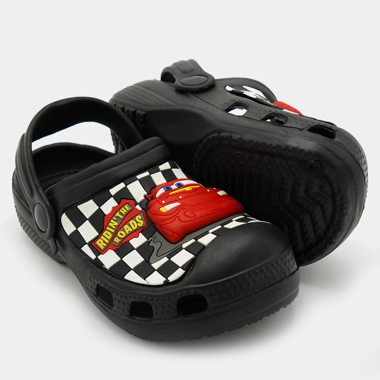 CHARACTER BOYS LIGHTNING Clogs NON-SLIP SLIPPER-BLACK - Image 3