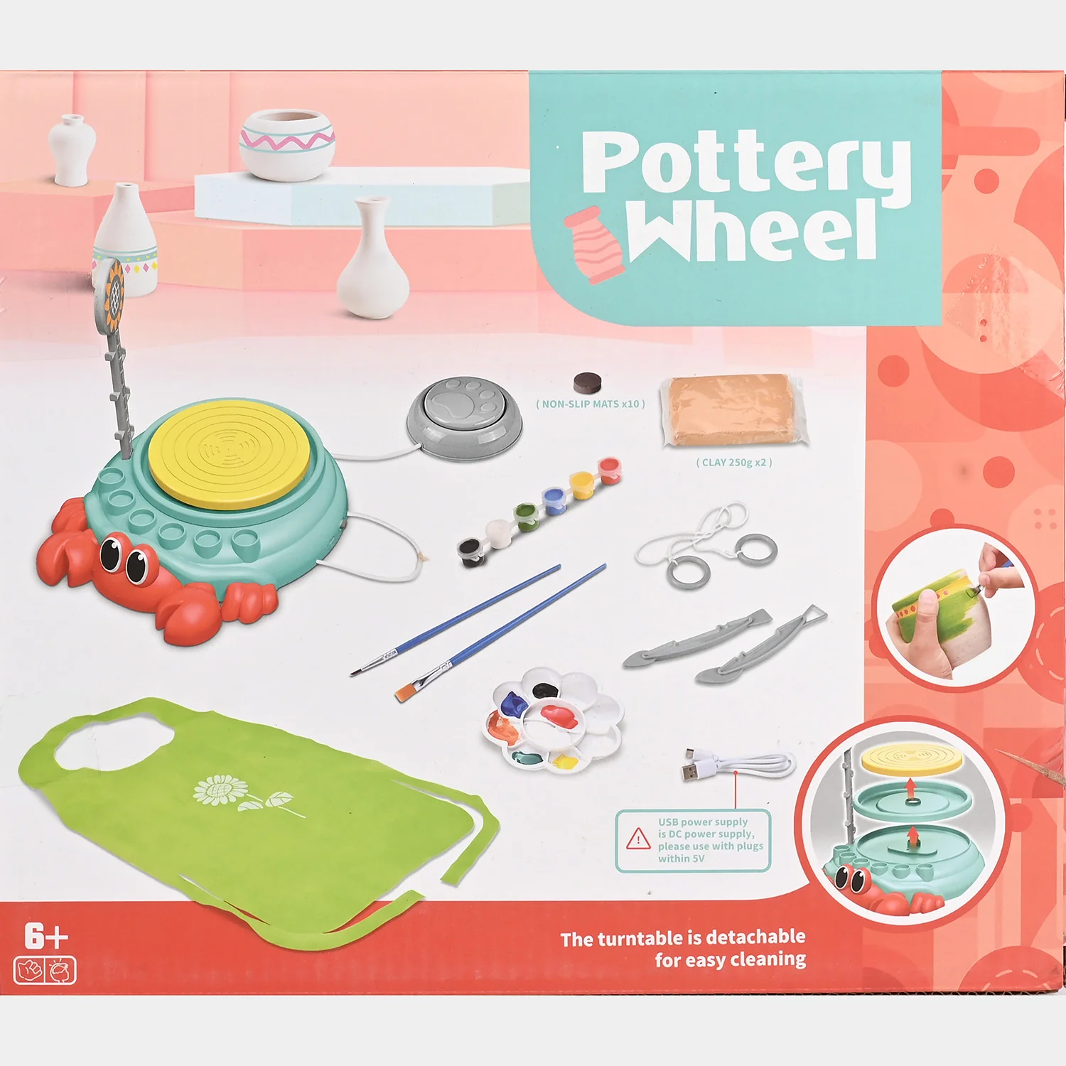 Kids Pottery Wheel Creative Play Set - Image 3