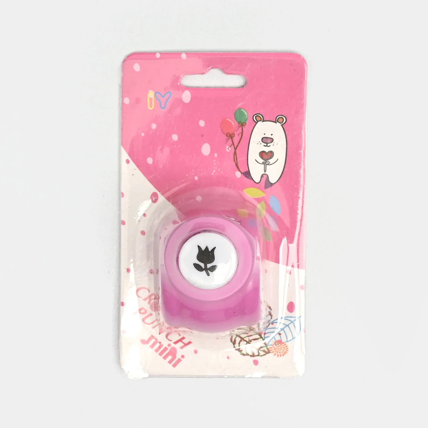 DIY Mini Craft Punch – Bear Shape (pink) - Image 3