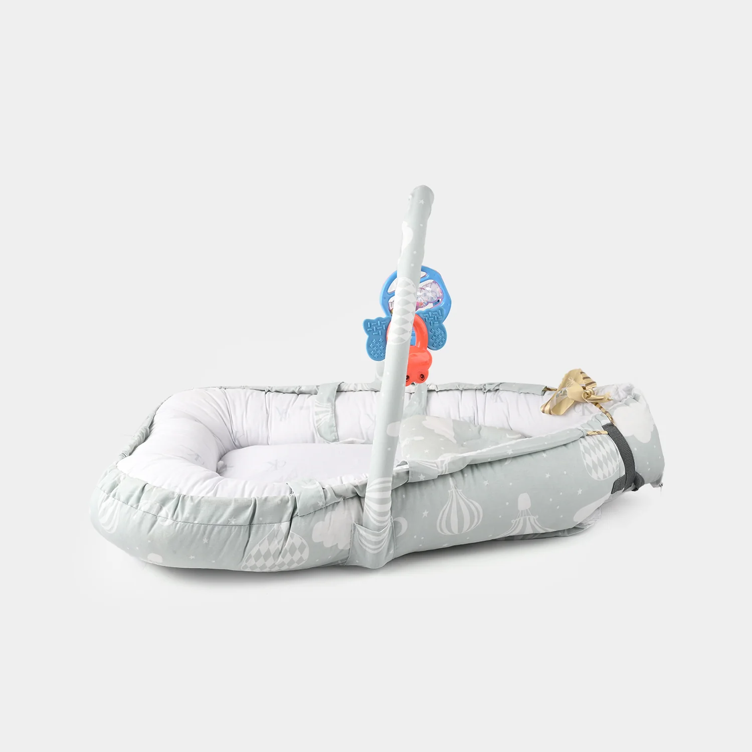 Baby Bed Nest with Toy Bar | 772 Green - Image 4