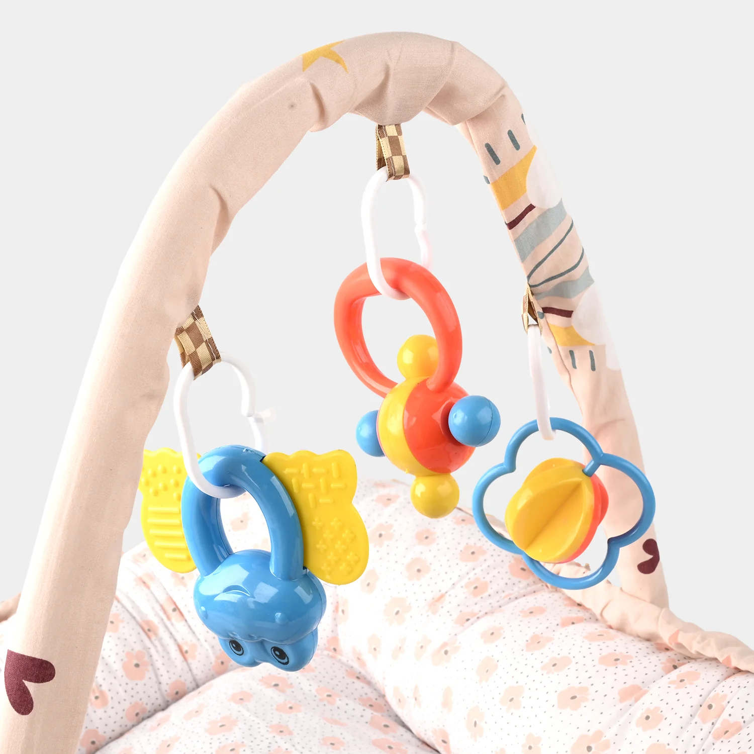 Baby Bed Nest with Toy Bar | 772 Peach - Image 2