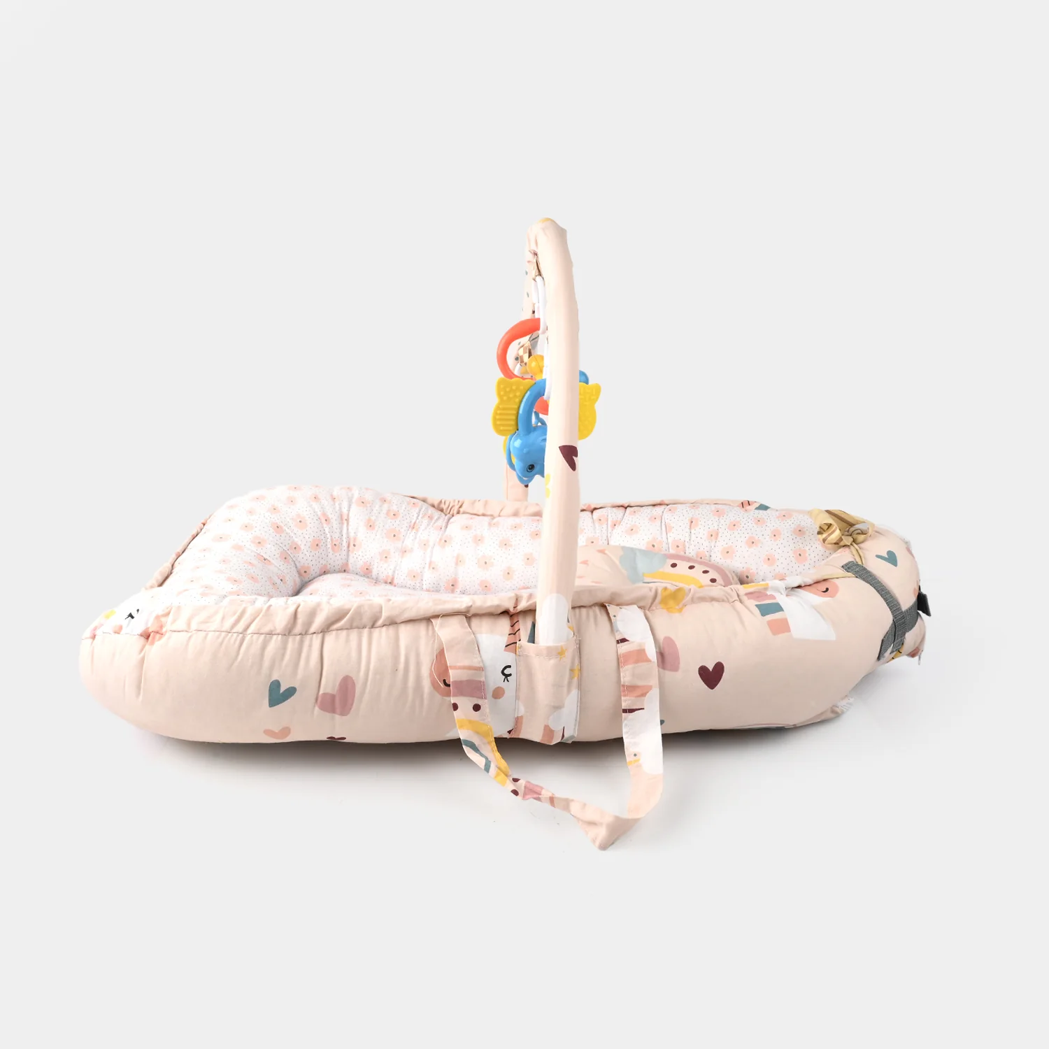 Baby Bed Nest with Toy Bar | 772 Peach - Image 4